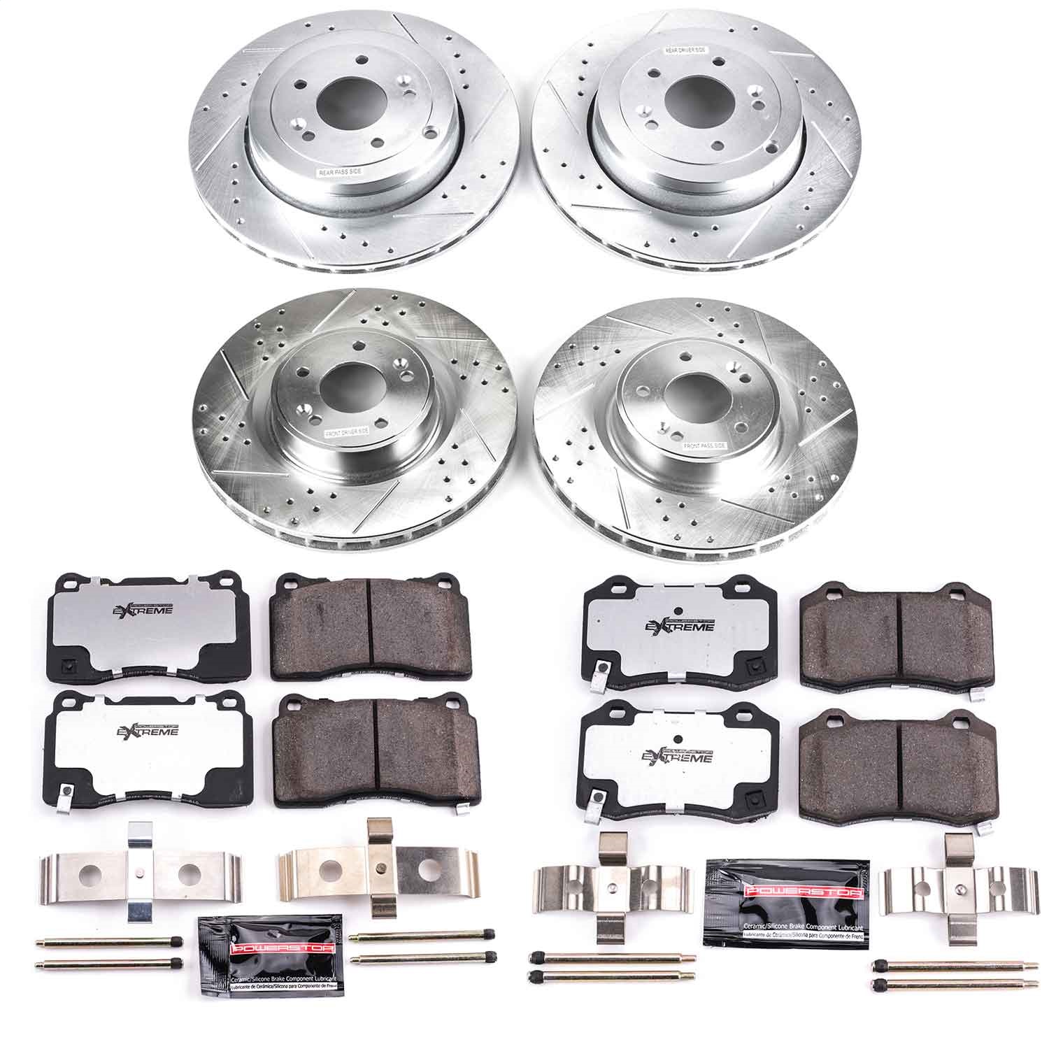 Power Stop - K6167-26 - Front and Rear - Disc Brake Pad and Rotor Kit