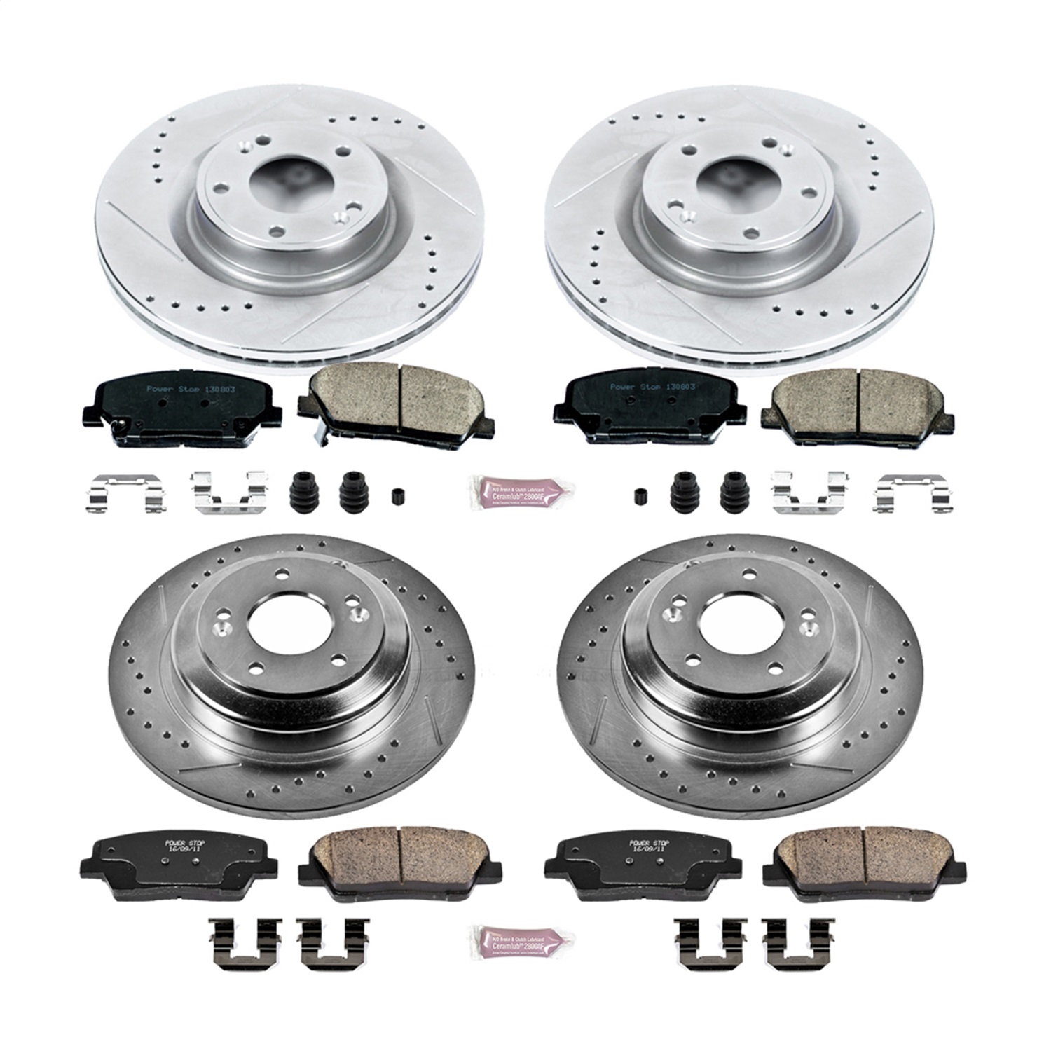 Power Stop - K6170 - Front and Rear - Disc Brake Pad and Rotor Kit