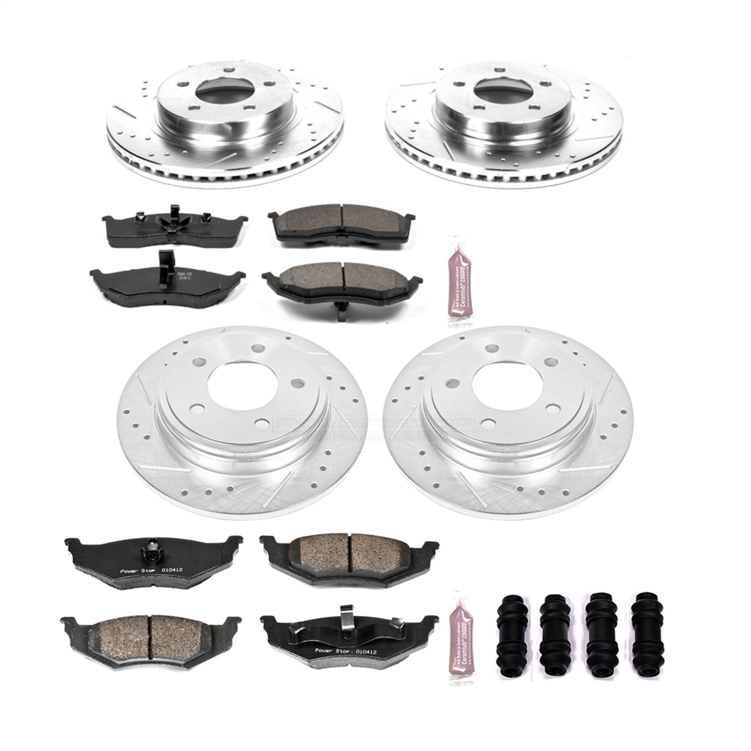 Power Stop - K6177 - Front and Rear - Disc Brake Pad and Rotor Kit