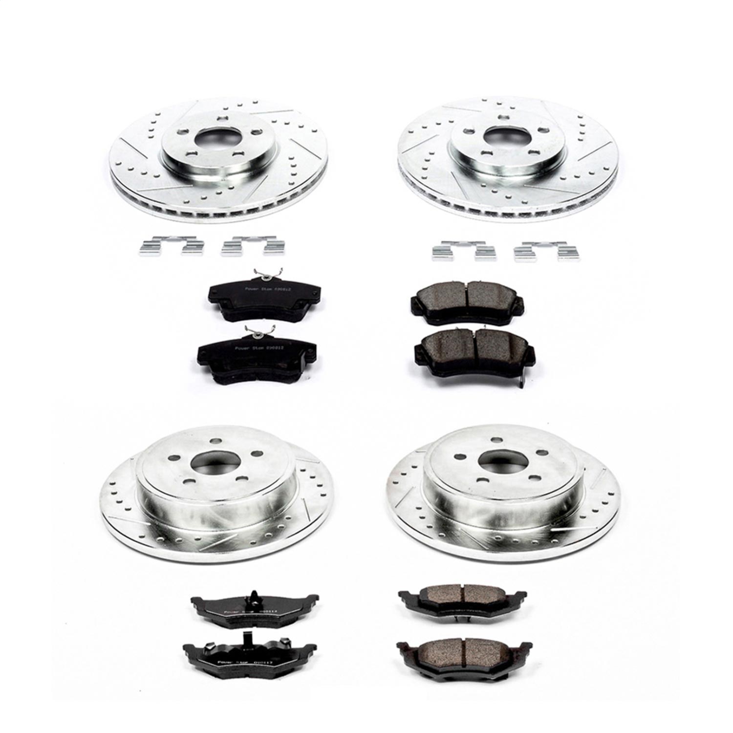 Power Stop - K6180 - Front and Rear - Disc Brake Pad and Rotor Kit
