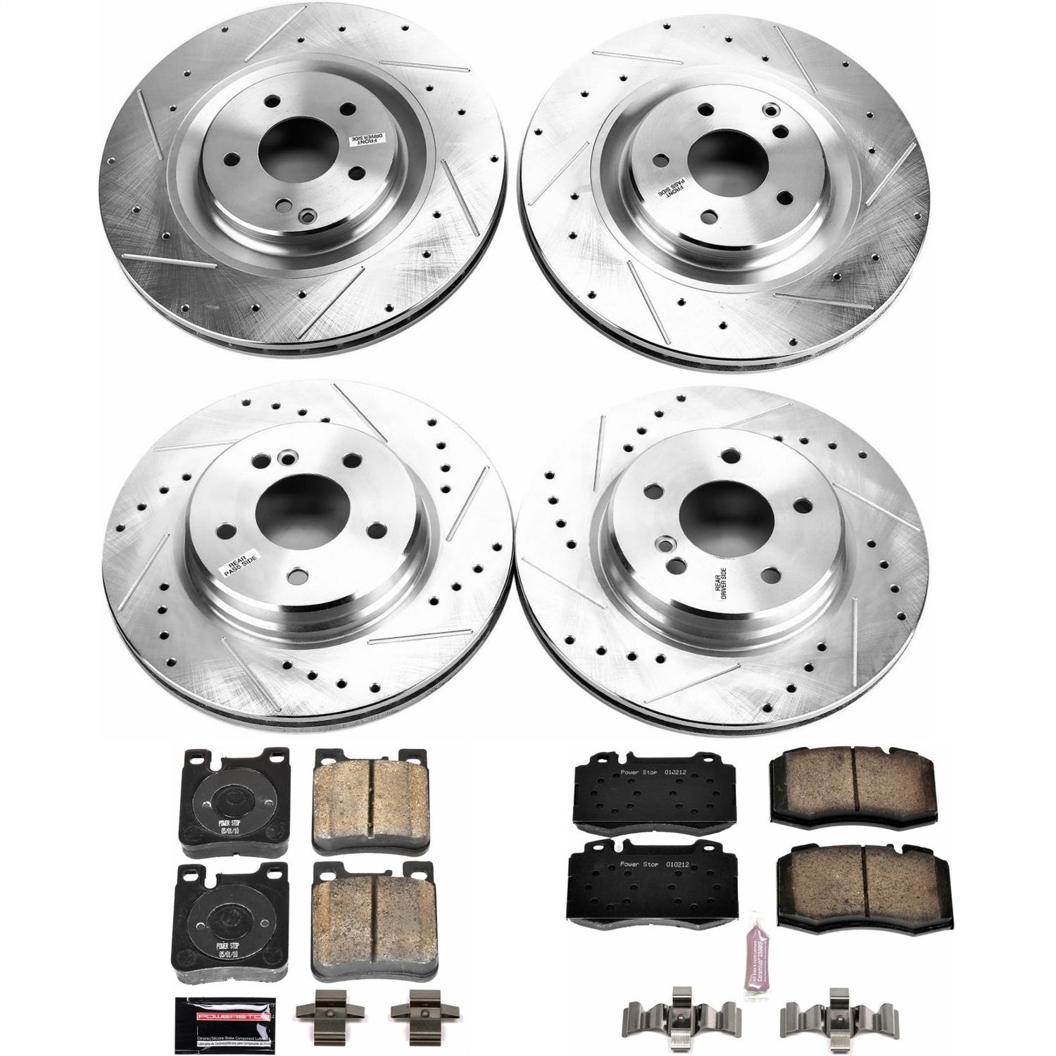 Power Stop - K6204 - Front and Rear - Disc Brake Pad and Rotor Kit