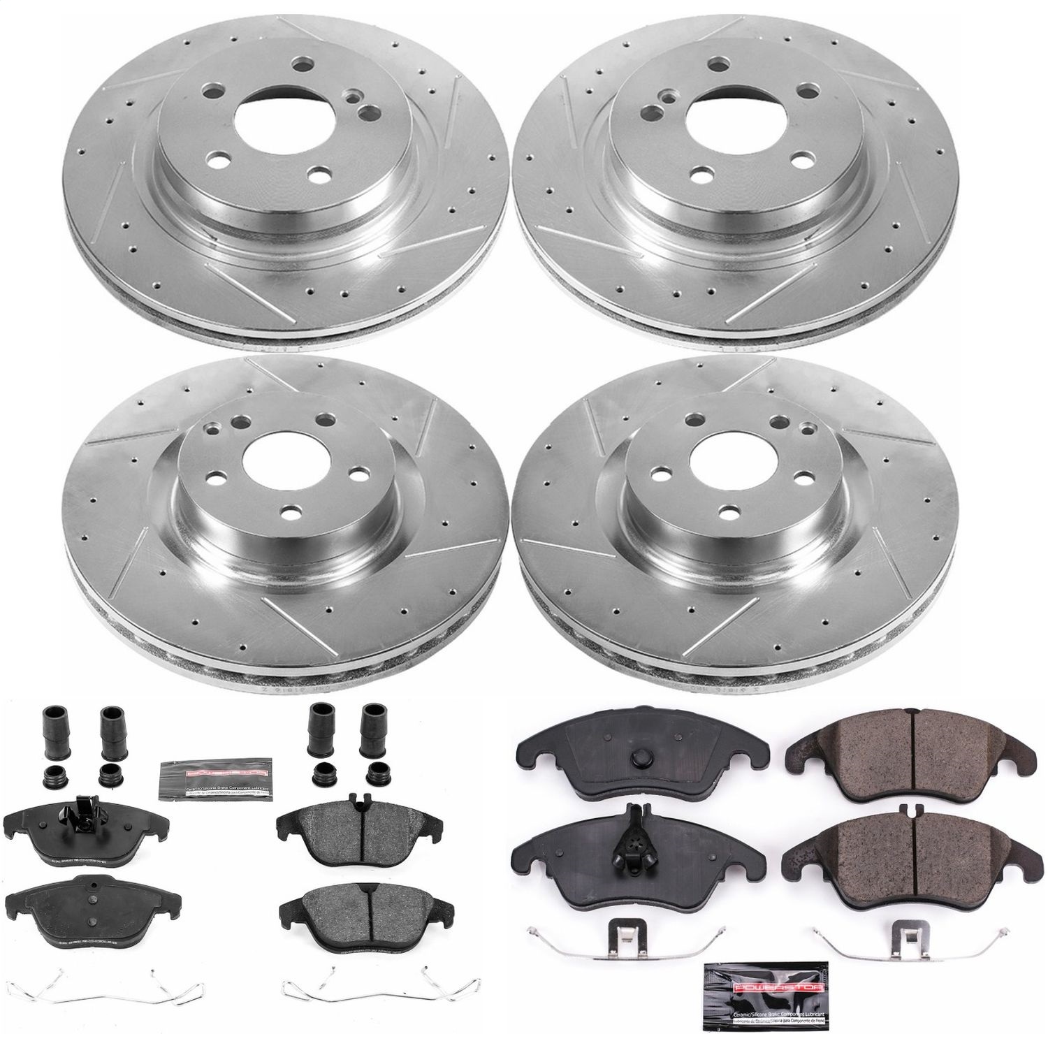 Power Stop - K6206 - Front and Rear - Disc Brake Pad and Rotor Kit