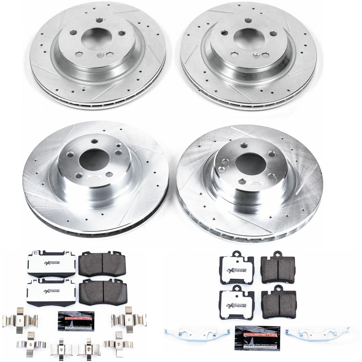 Power Stop - K6211-26 - Front and Rear - Disc Brake Pad and Rotor Kit
