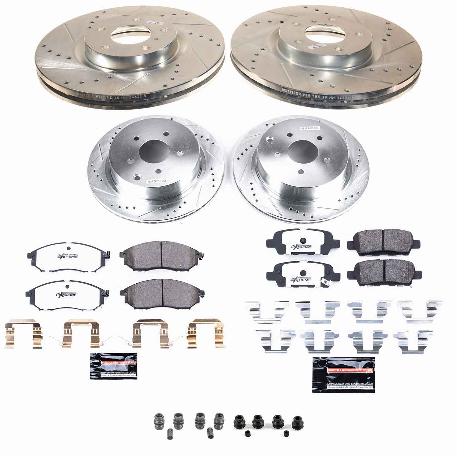 Power Stop - K6237-26 - Front and Rear - Disc Brake Pad and Rotor Kit