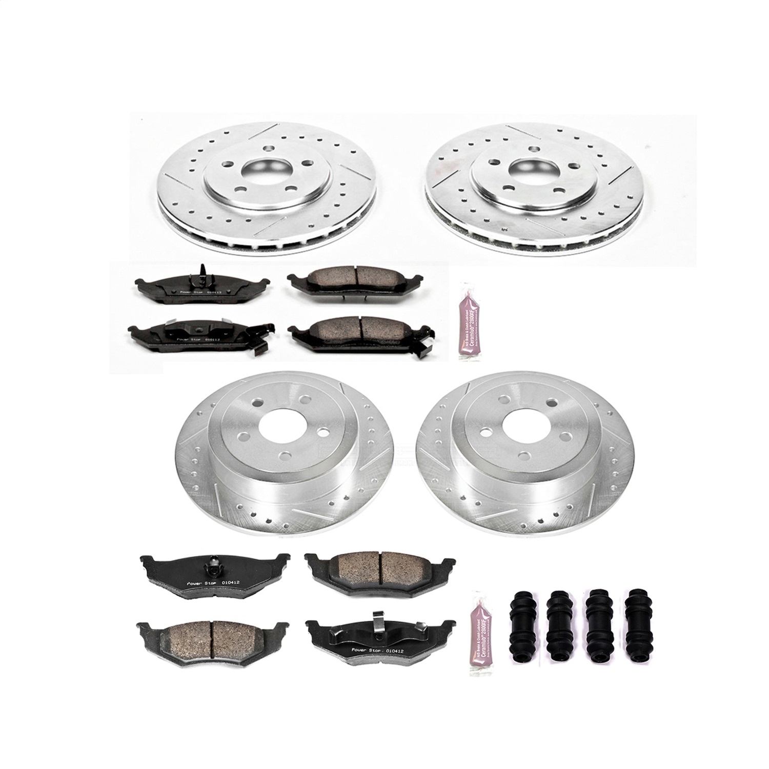 Power Stop - K6264 - Front and Rear - Disc Brake Pad and Rotor Kit