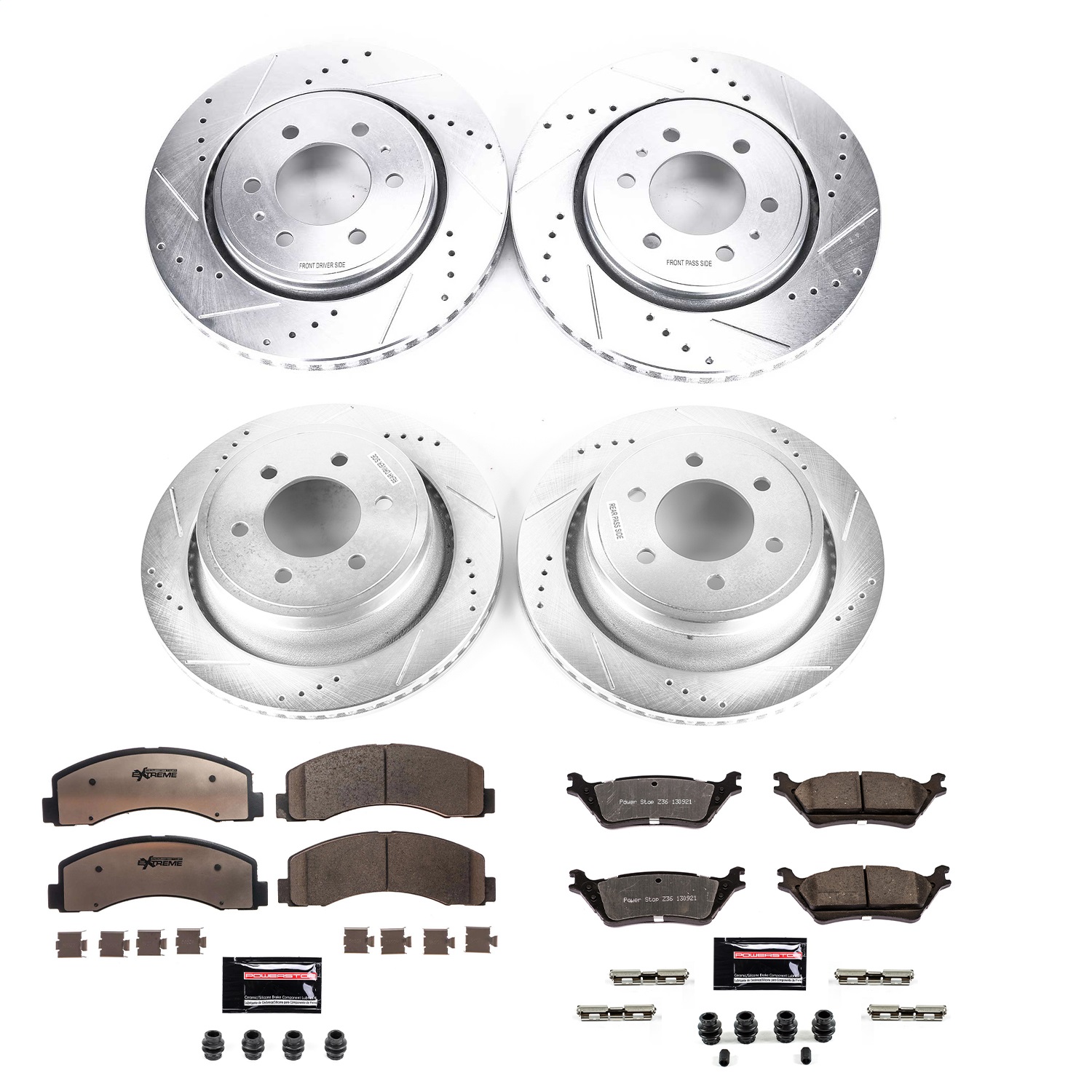 Power Stop - K6268-36 - Front and Rear - Disc Brake Pad and Rotor Kit