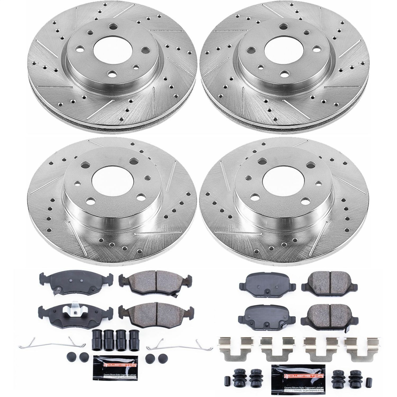 Power Stop - K6291 - Front and Rear - Disc Brake Pad and Rotor Kit