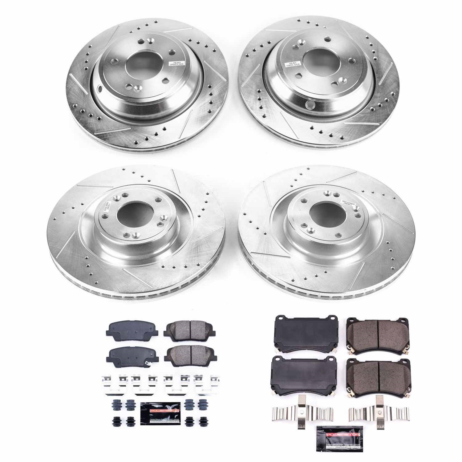 Power Stop - K6312 - Front and Rear - Disc Brake Pad and Rotor Kit