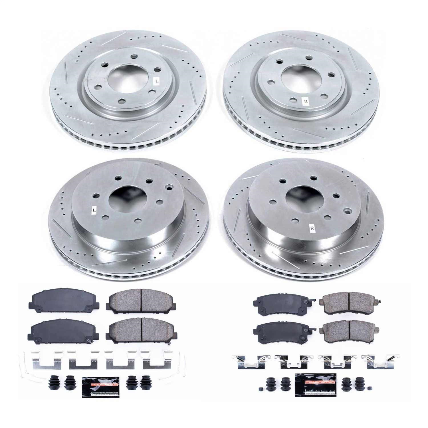 Power Stop - K6322 - Front and Rear - Disc Brake Pad and Rotor Kit