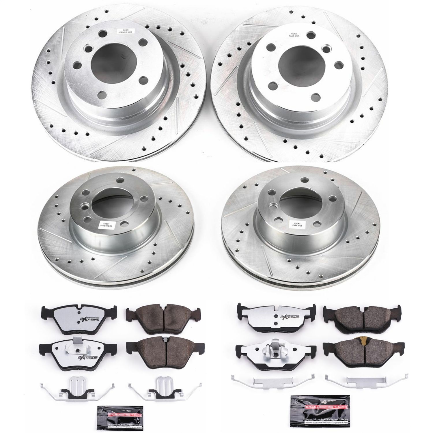 Power Stop - K6347-26 - Front and Rear - Disc Brake Pad and Rotor Kit