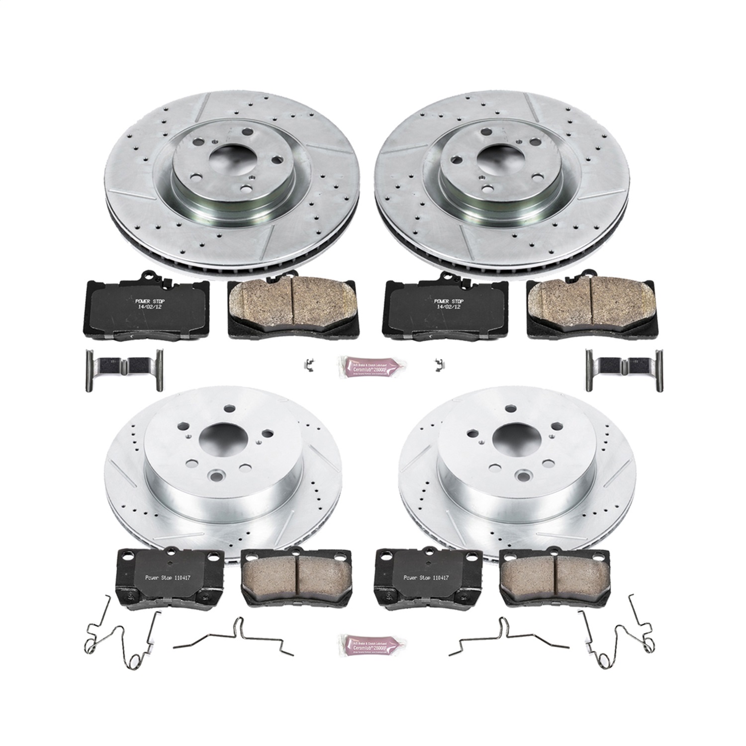 Power Stop - K6354 - Front and Rear - Disc Brake Pad and Rotor Kit