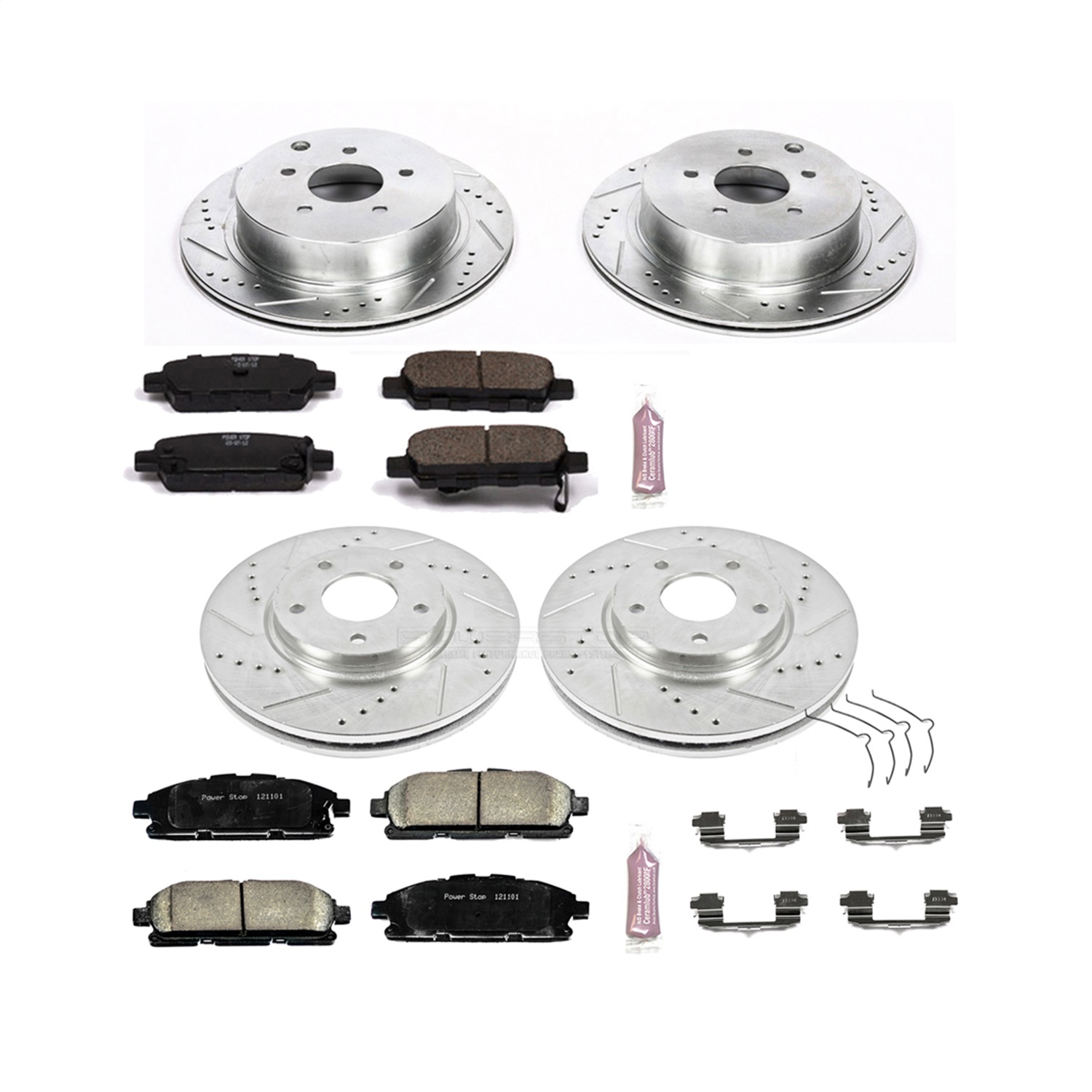 Power Stop - K6361 - Front and Rear - Disc Brake Pad and Rotor Kit