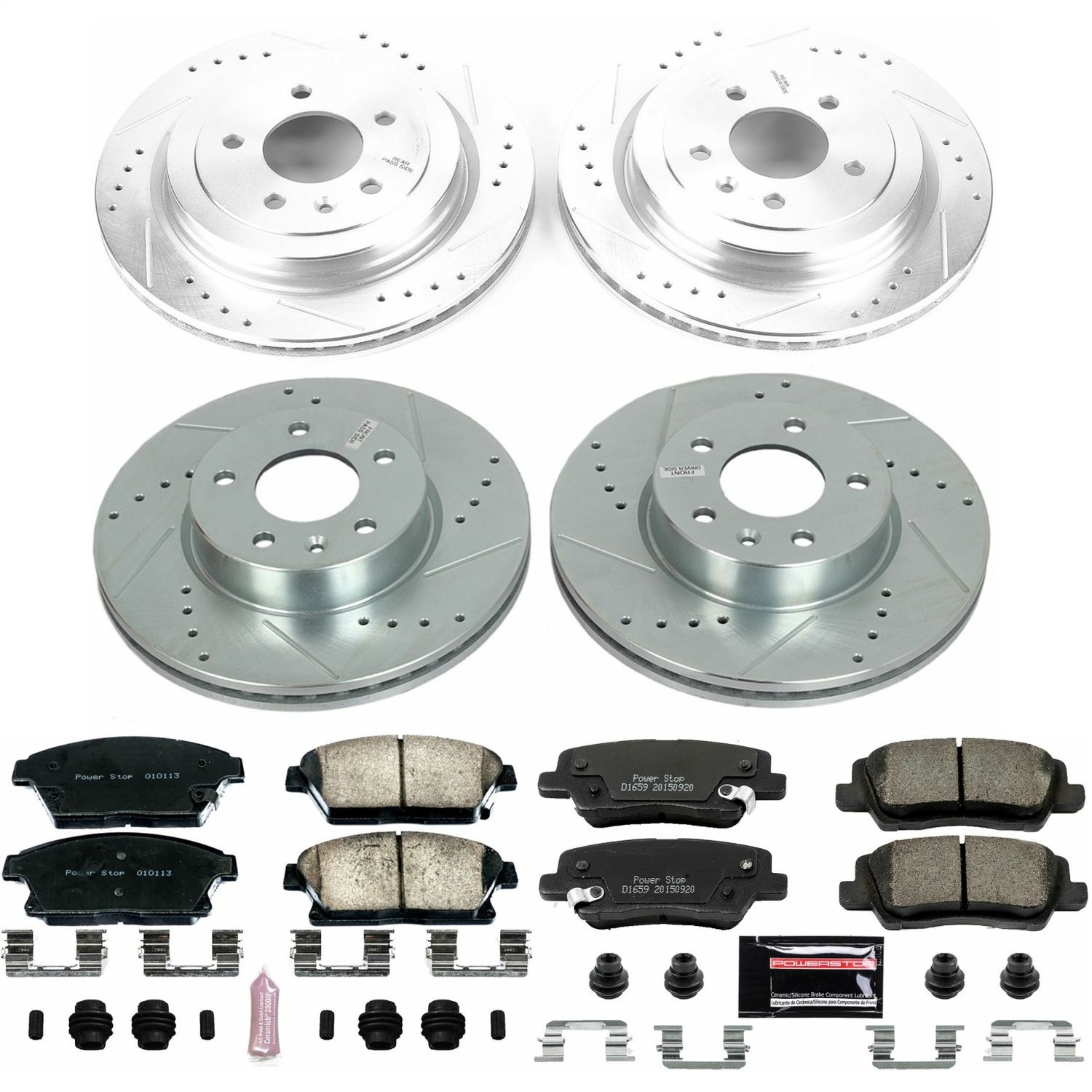 Power Stop - K6387 - Front and Rear - Disc Brake Pad and Rotor Kit
