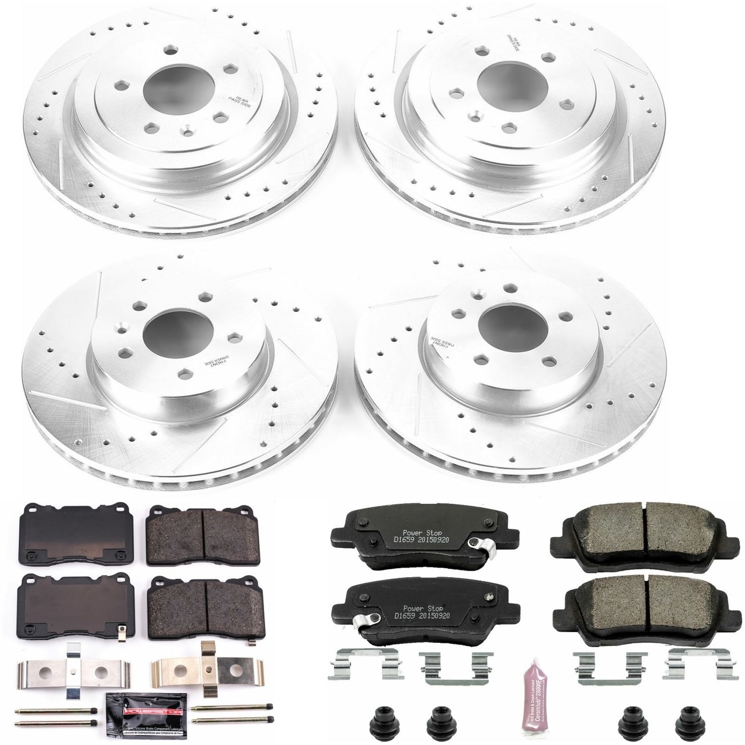 Power Stop - K6390 - Front and Rear - Disc Brake Pad and Rotor Kit