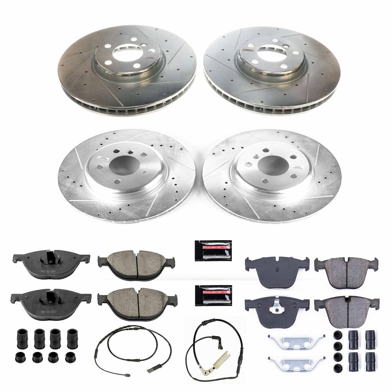 Power Stop - K6421 - Front and Rear - Disc Brake Pad and Rotor Kit