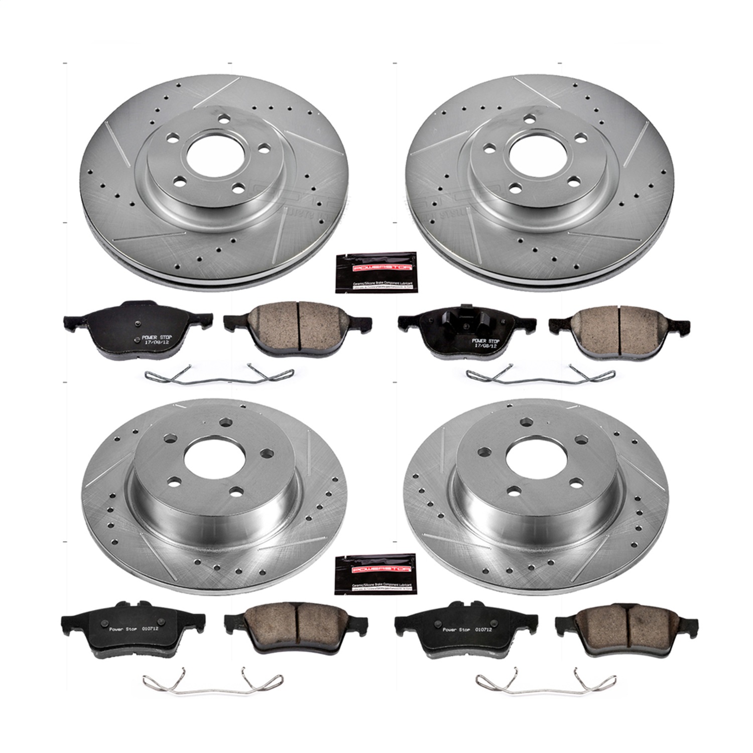 Power Stop - K6477 - Front and Rear - Disc Brake Pad and Rotor Kit