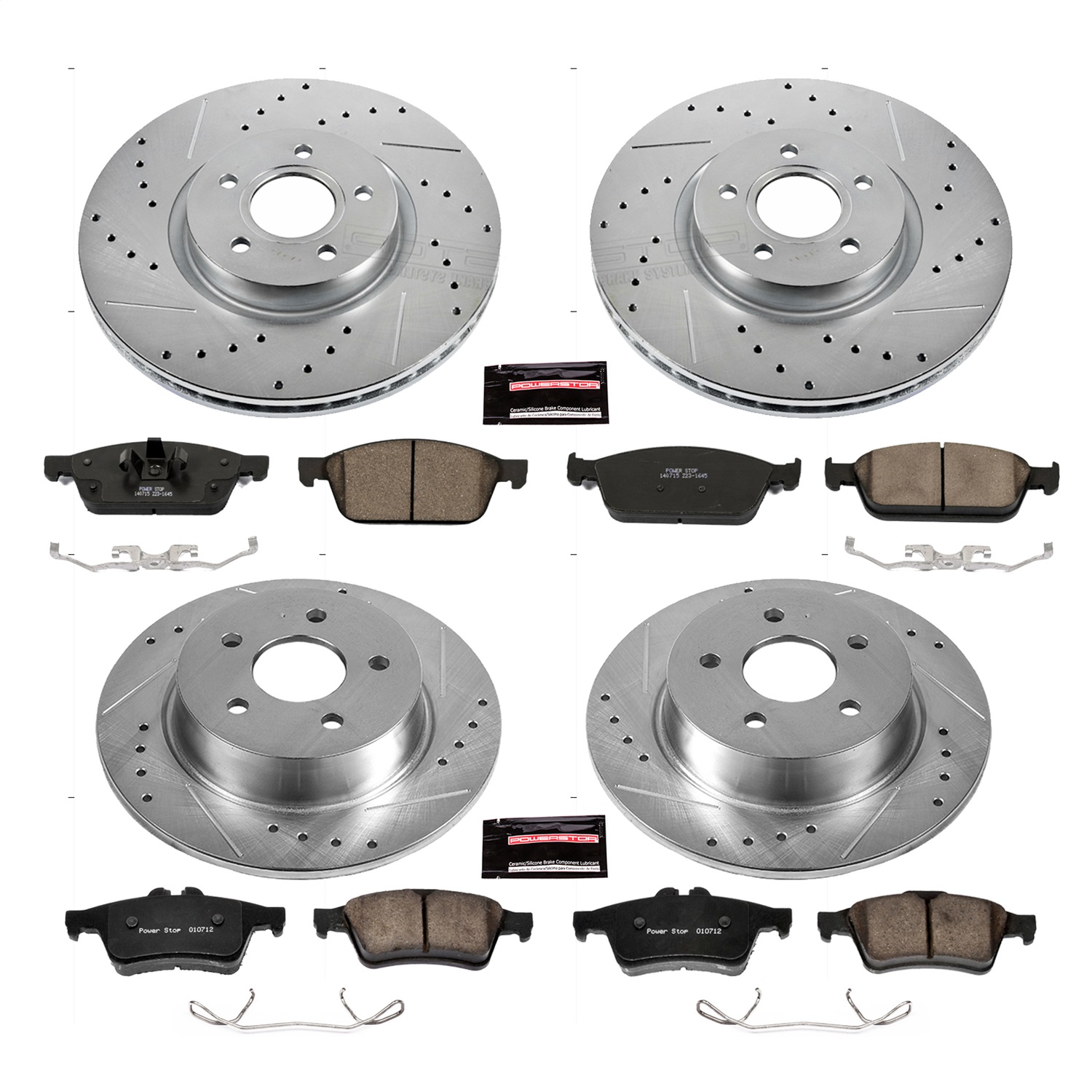 Power Stop - K6478 - Front and Rear - Disc Brake Pad and Rotor Kit