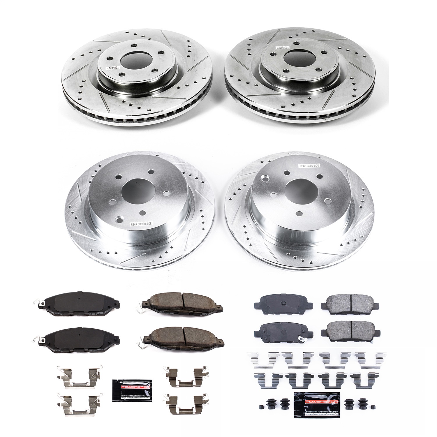 Power Stop - K6497 - Front and Rear - Disc Brake Pad and Rotor Kit