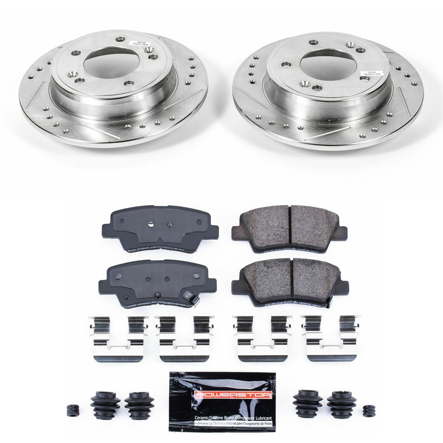 Power Stop - K6502 - Rear - Disc Brake Pad and Rotor Kit