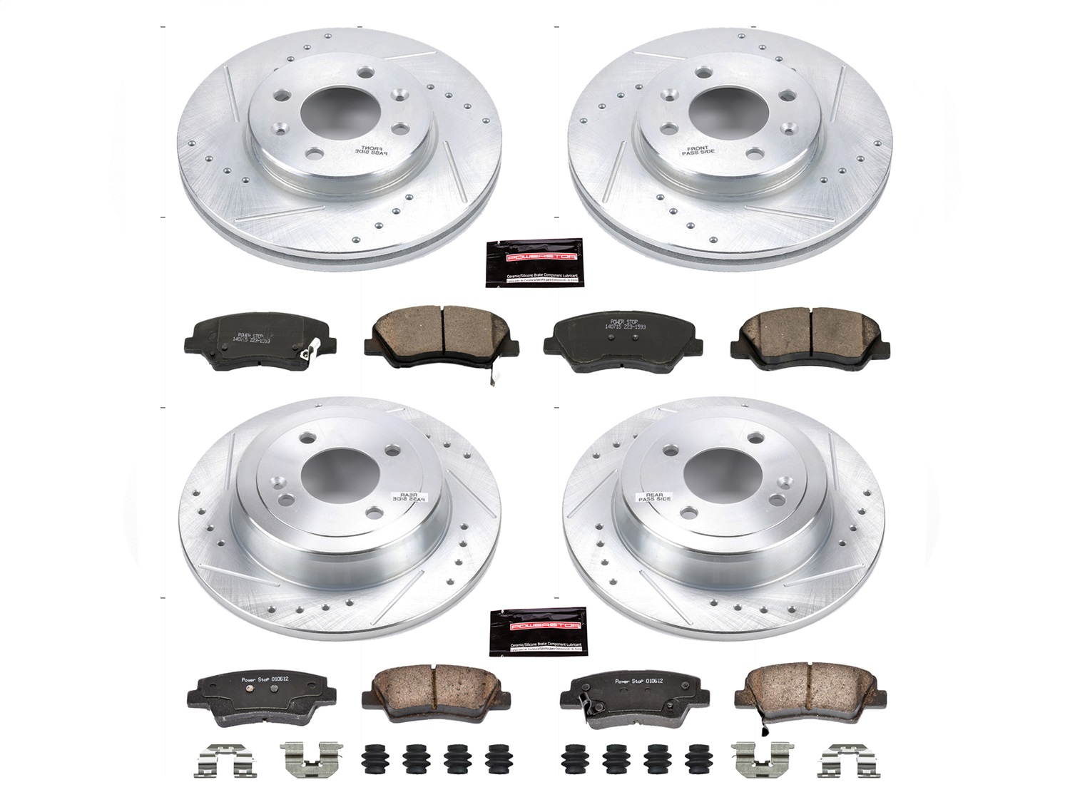 Power Stop - K6509 - Front and Rear - Disc Brake Pad and Rotor Kit