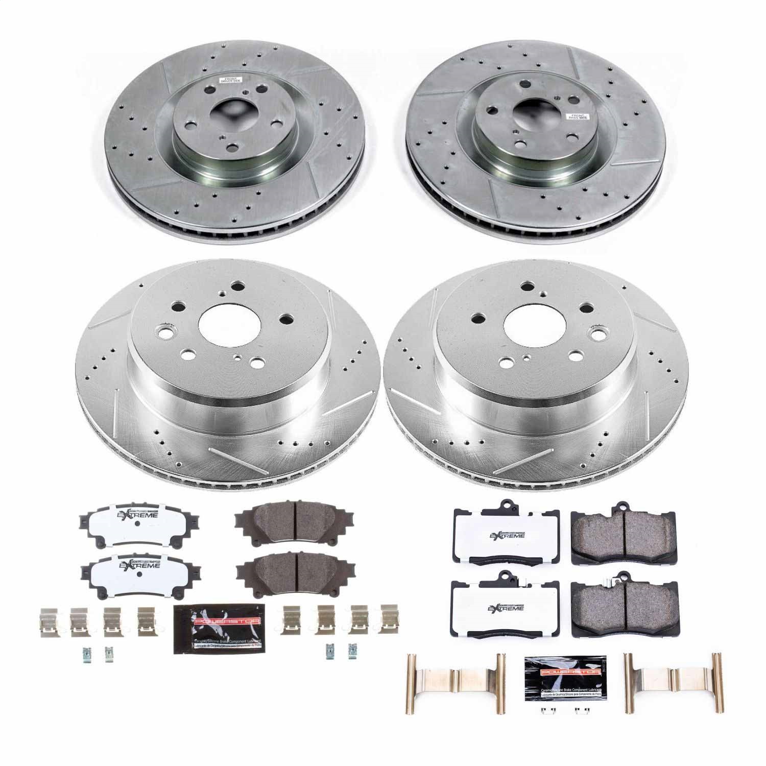 Power Stop - K6513-26 - Front and Rear - Disc Brake Pad and Rotor Kit