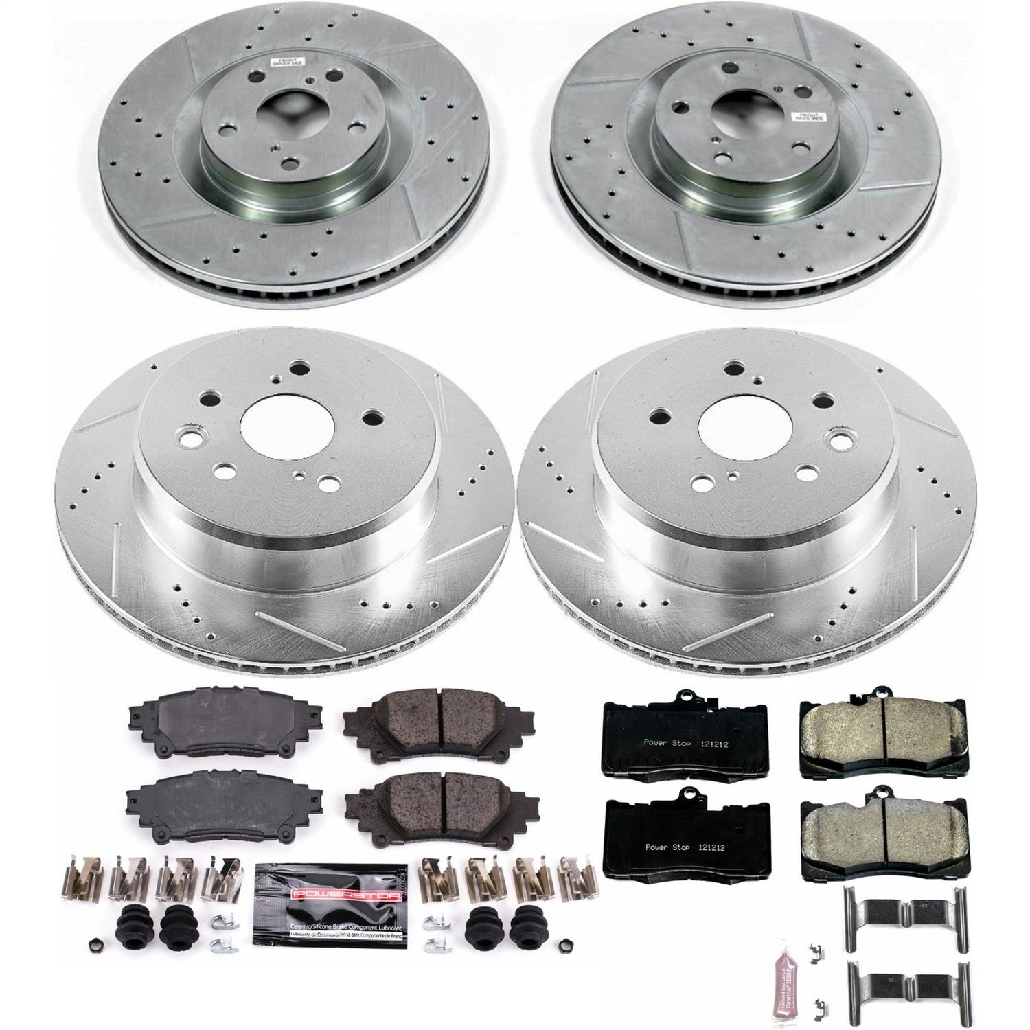 Power Stop - K6513 - Front and Rear - Disc Brake Pad and Rotor Kit