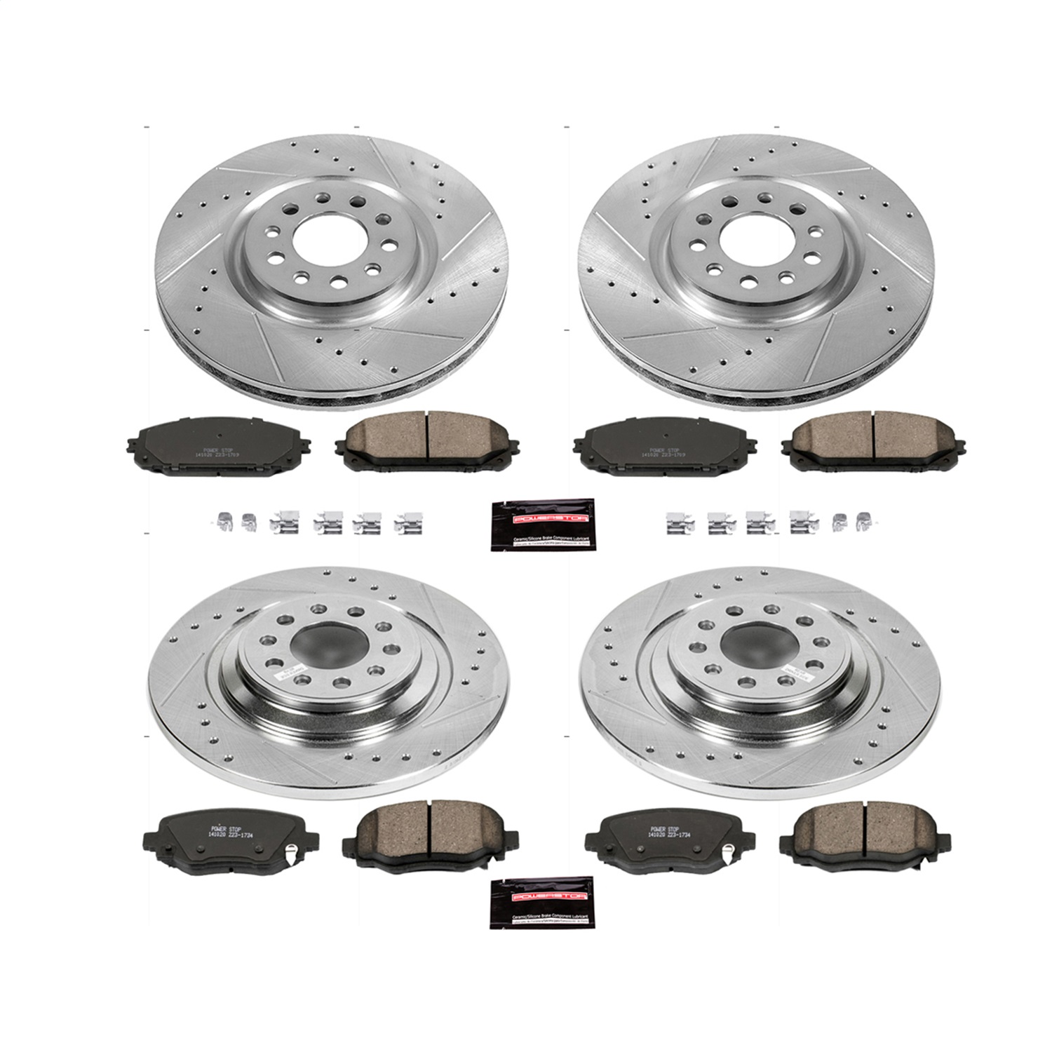 Power Stop - K6541 - Front and Rear - Disc Brake Pad and Rotor Kit
