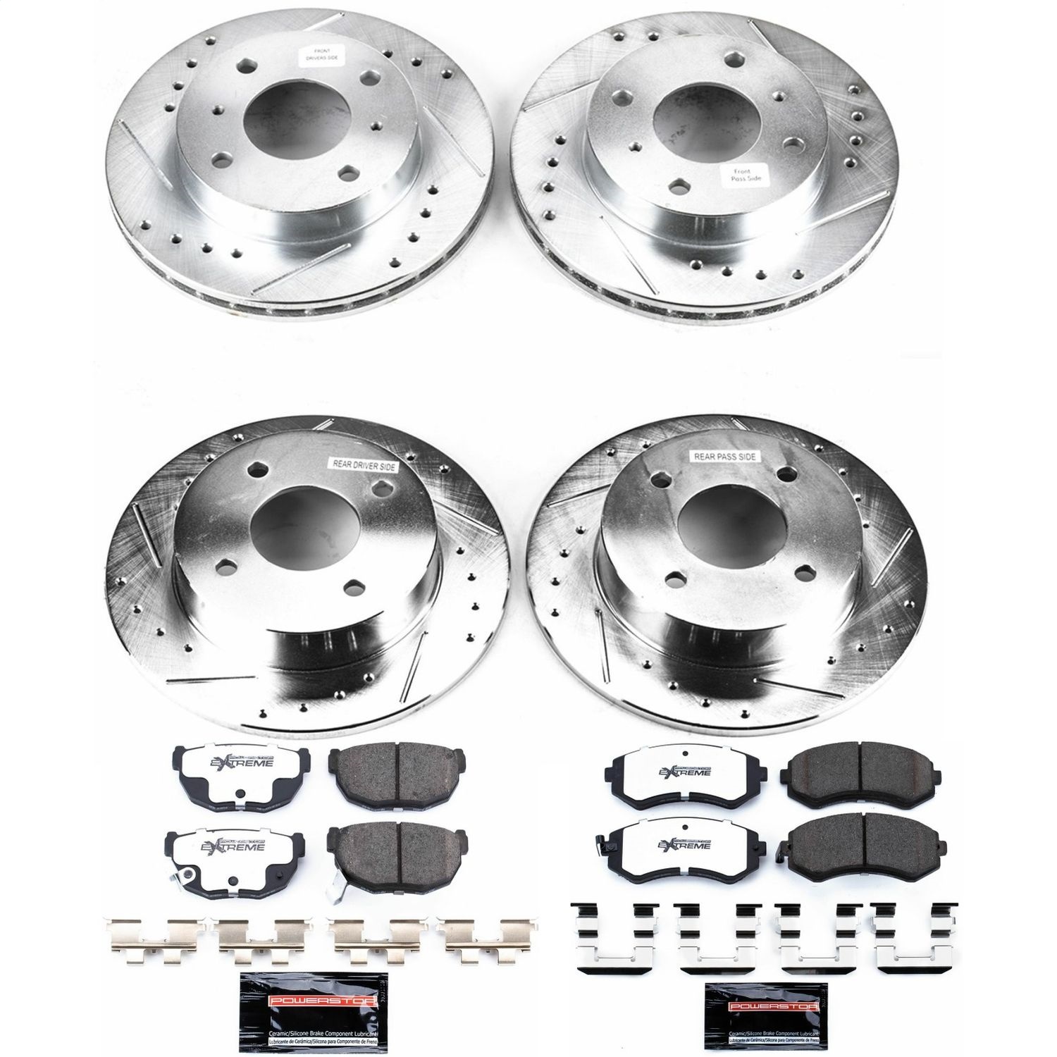 Power Stop - K655-26 - Front and Rear - Disc Brake Pad and Rotor Kit