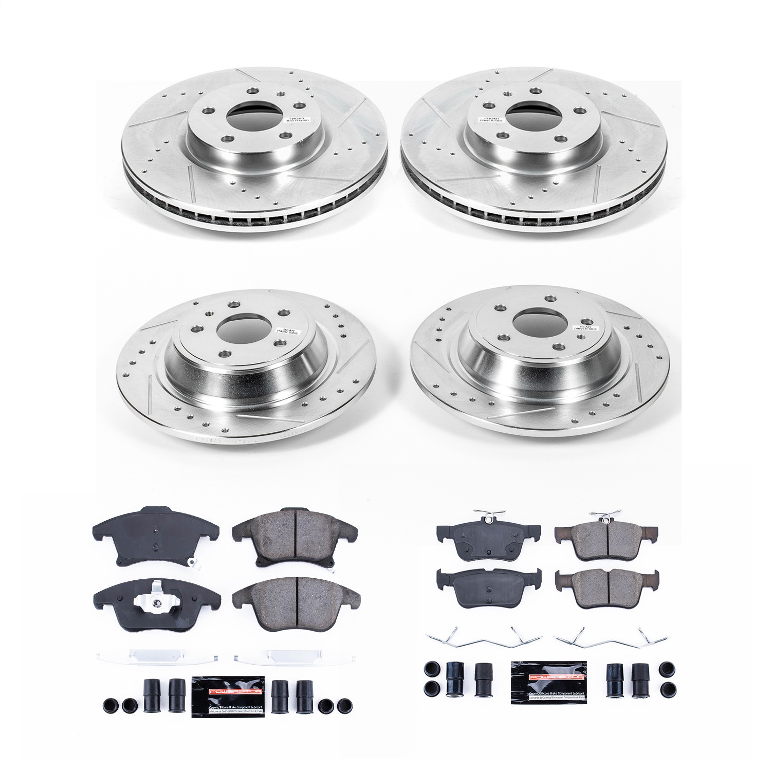 Power Stop - K6556 - Front and Rear - Disc Brake Pad and Rotor Kit