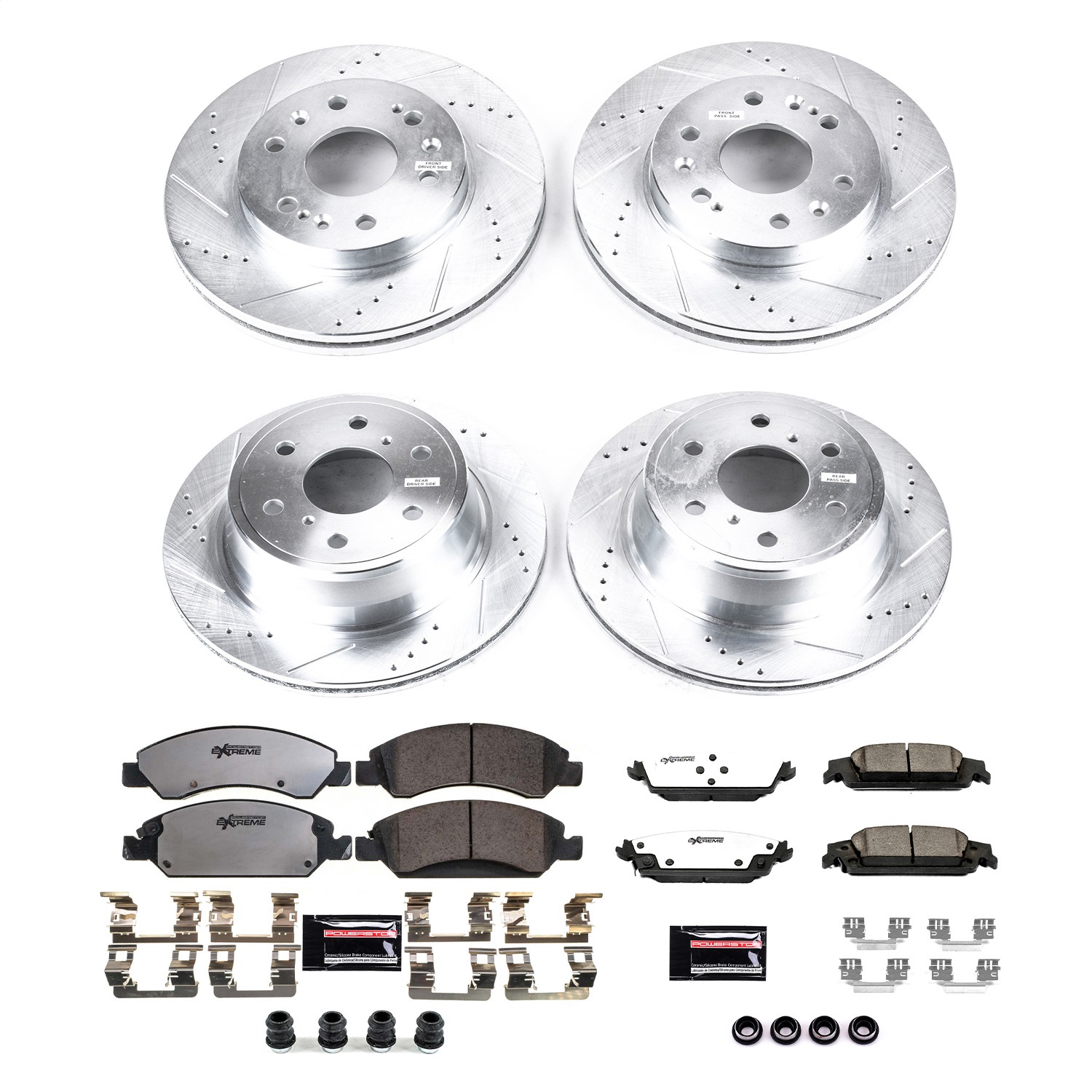 Power Stop - K6560-36 - Front and Rear - Disc Brake Pad and Rotor Kit