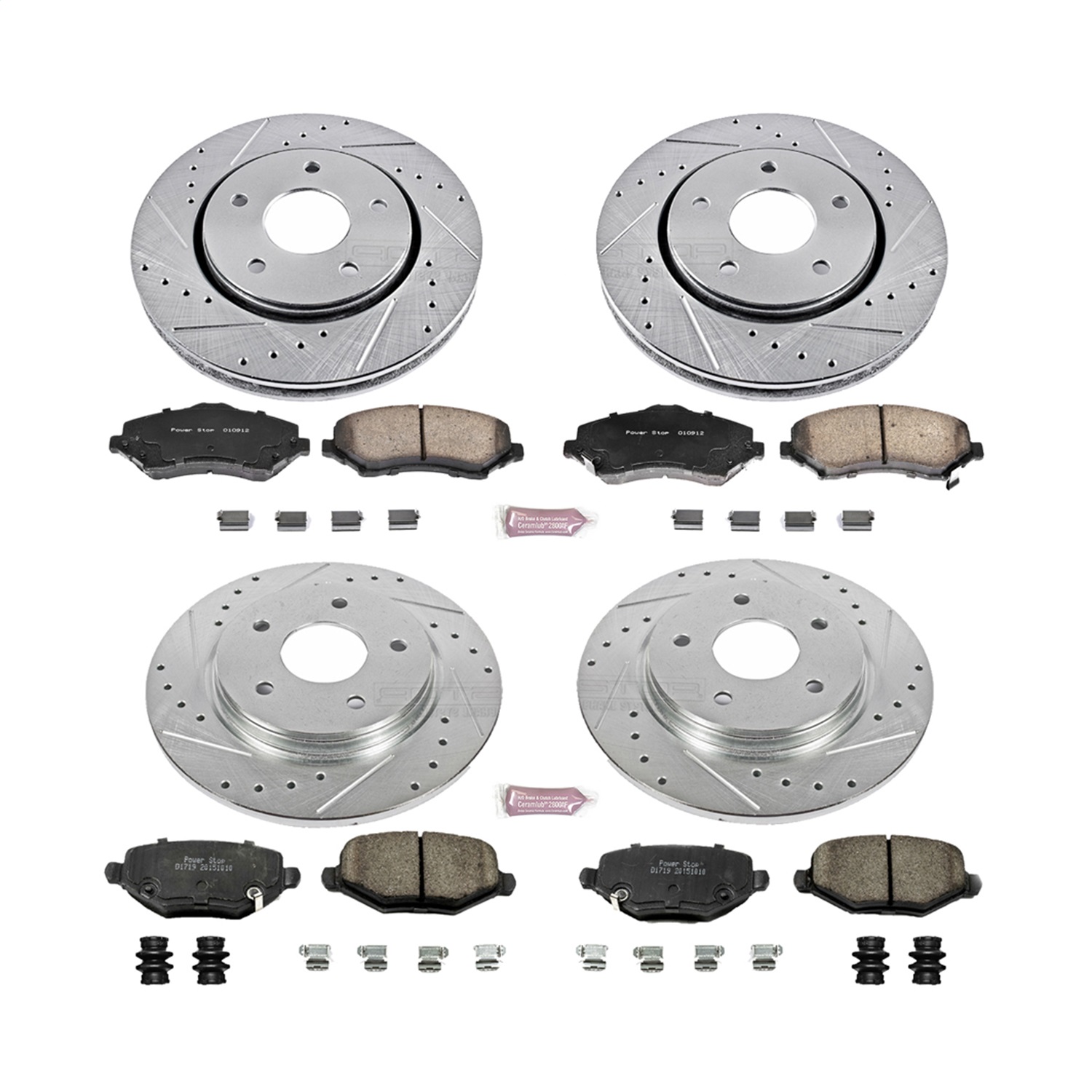 Power Stop - K6563 - Front and Rear - Disc Brake Pad and Rotor Kit