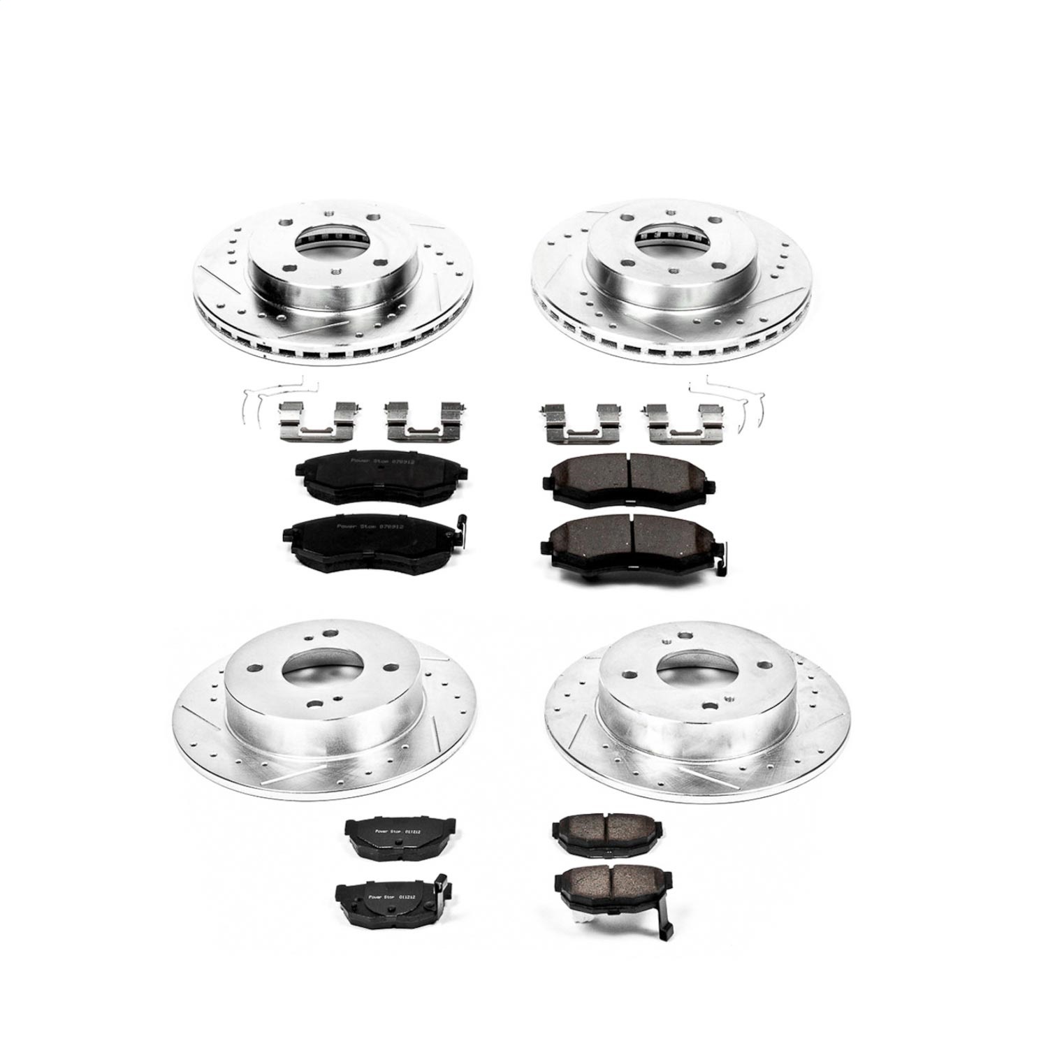 Power Stop - K657 - Front and Rear - Disc Brake Pad and Rotor Kit