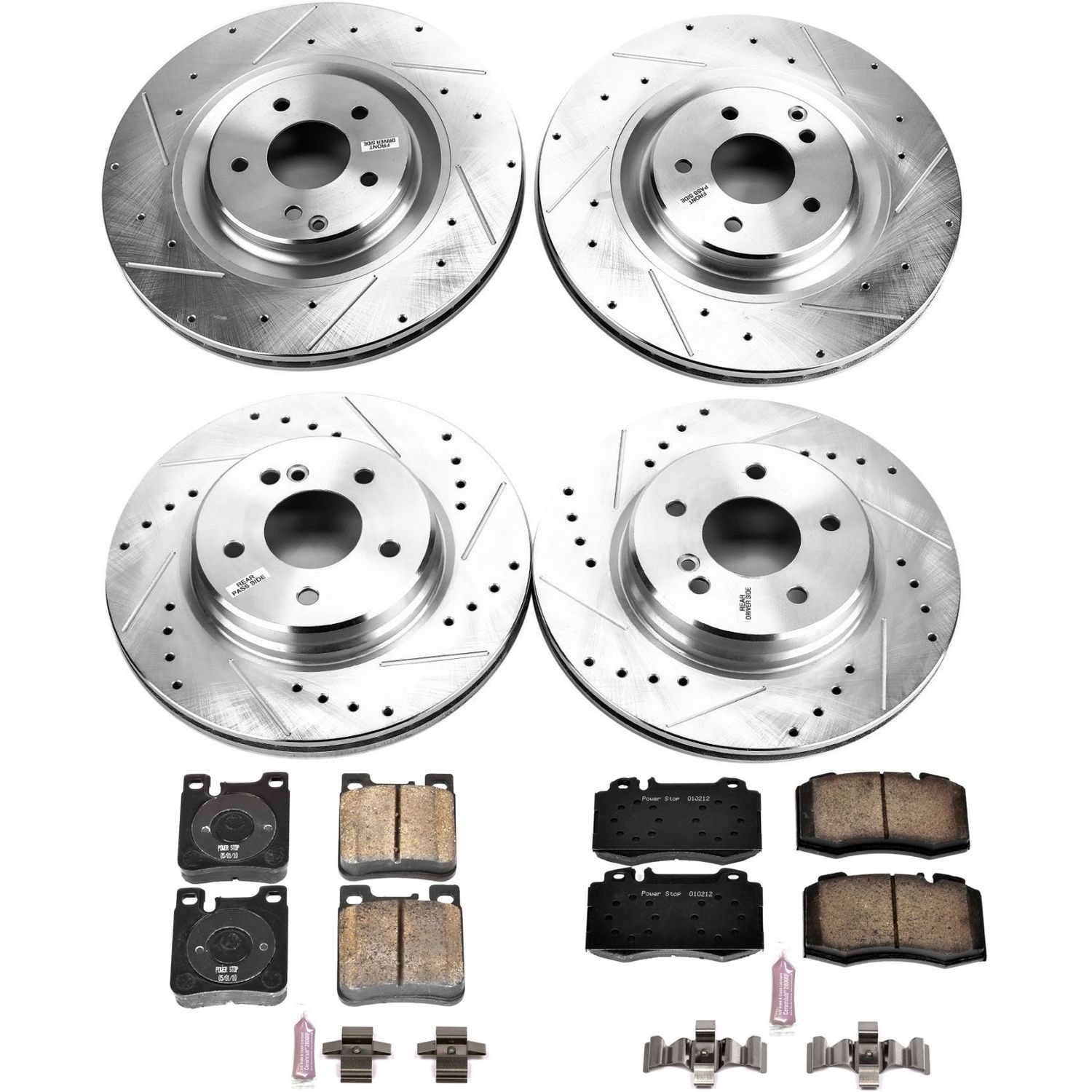 Power Stop - K6586 - Front and Rear - Disc Brake Pad and Rotor Kit