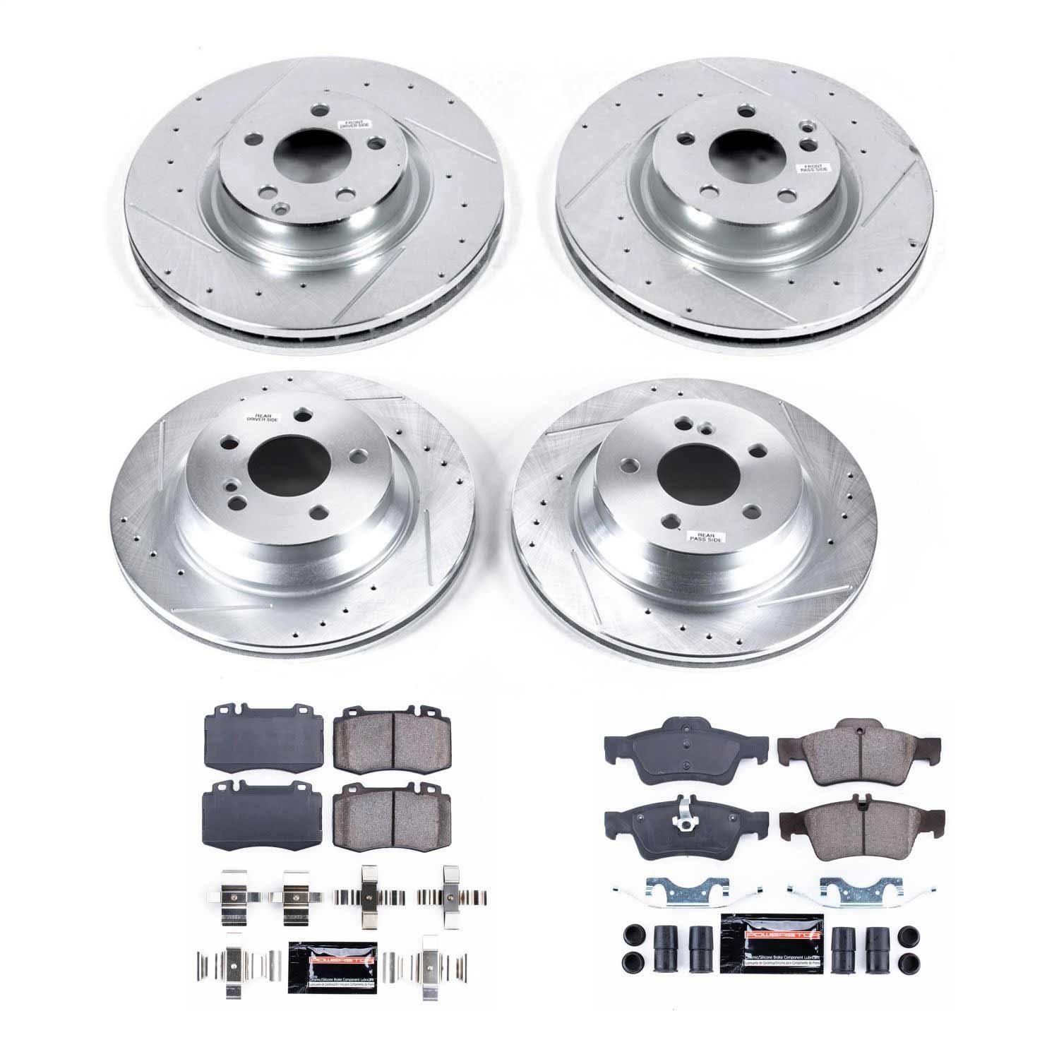 Power Stop - K6598 - Front and Rear - Disc Brake Pad and Rotor Kit