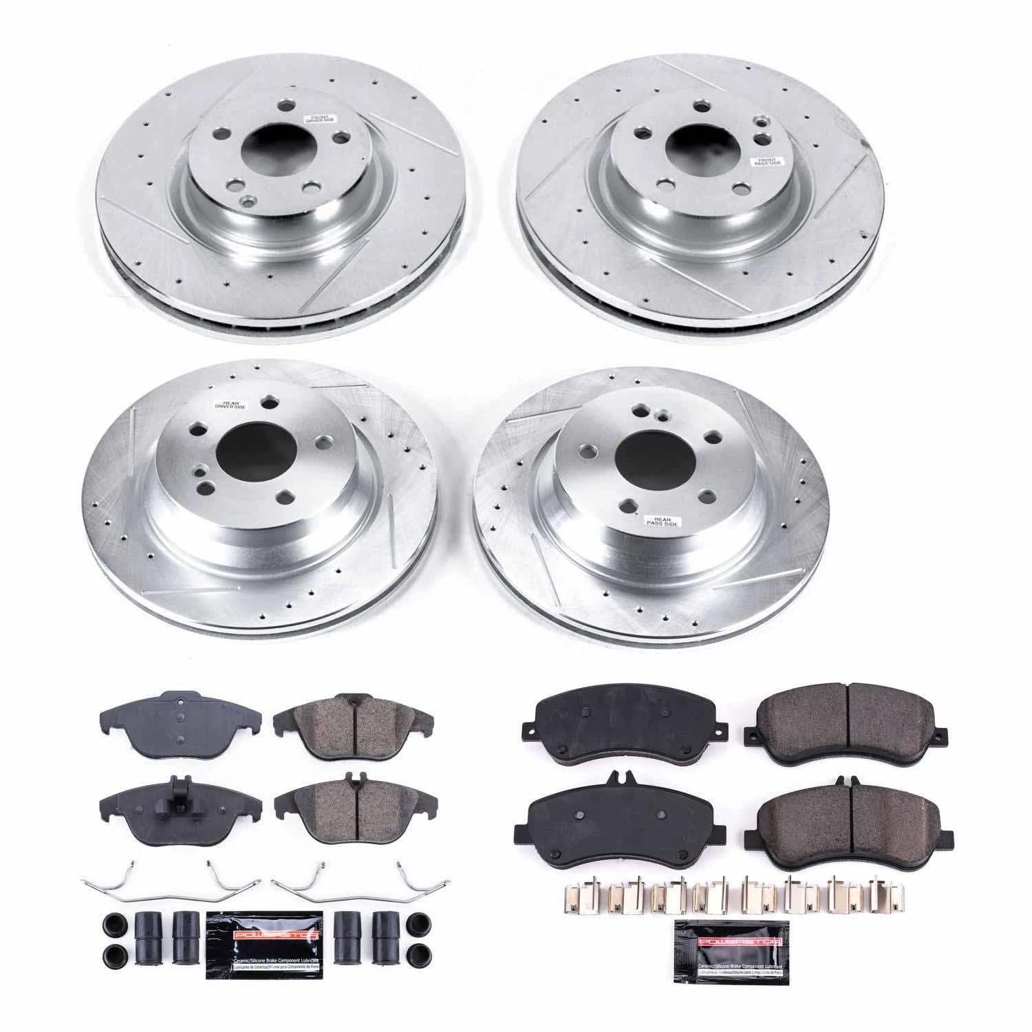 Power Stop - K6604 - Front and Rear - Disc Brake Pad and Rotor Kit