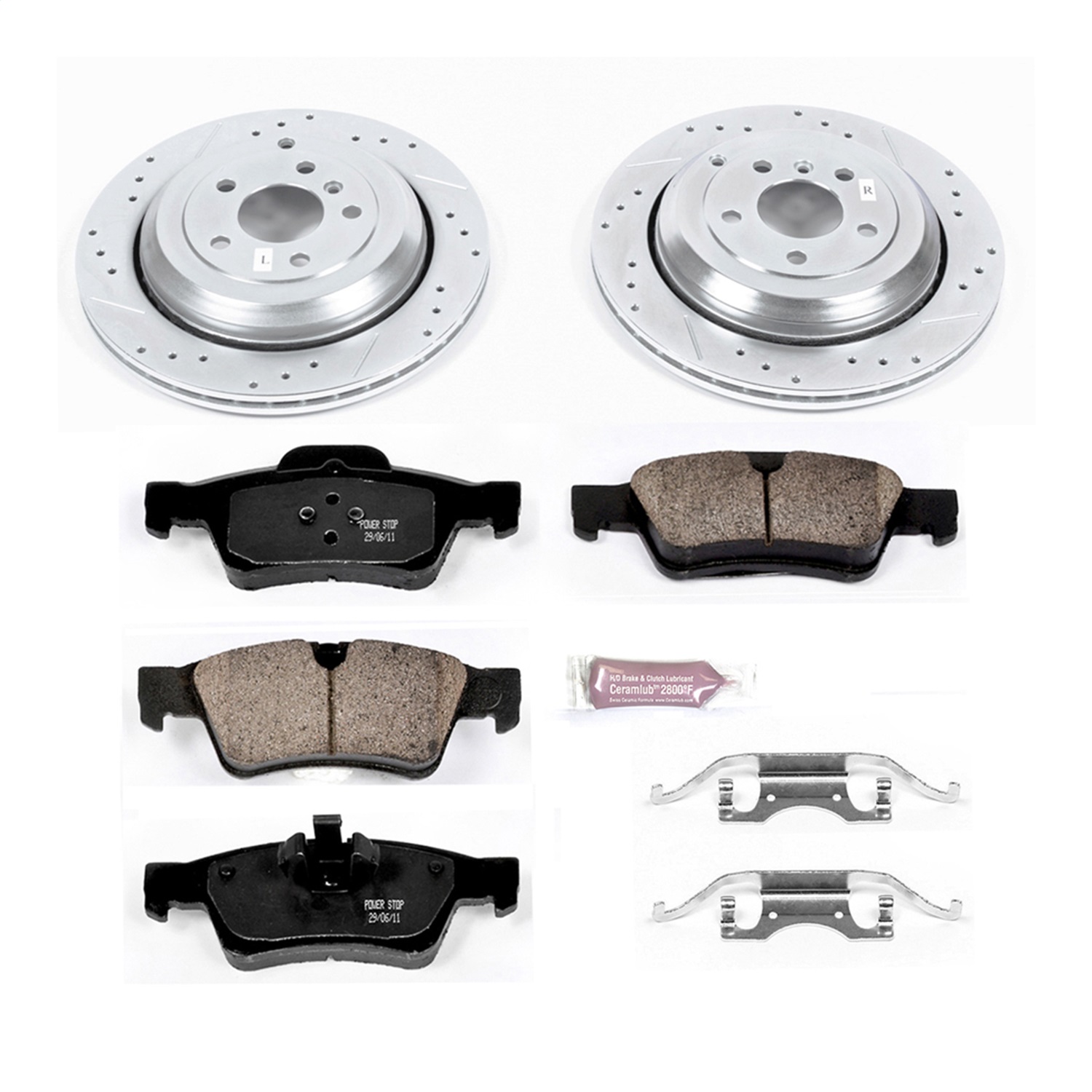 Power Stop - K6708 - Rear - Disc Brake Pad and Rotor Kit