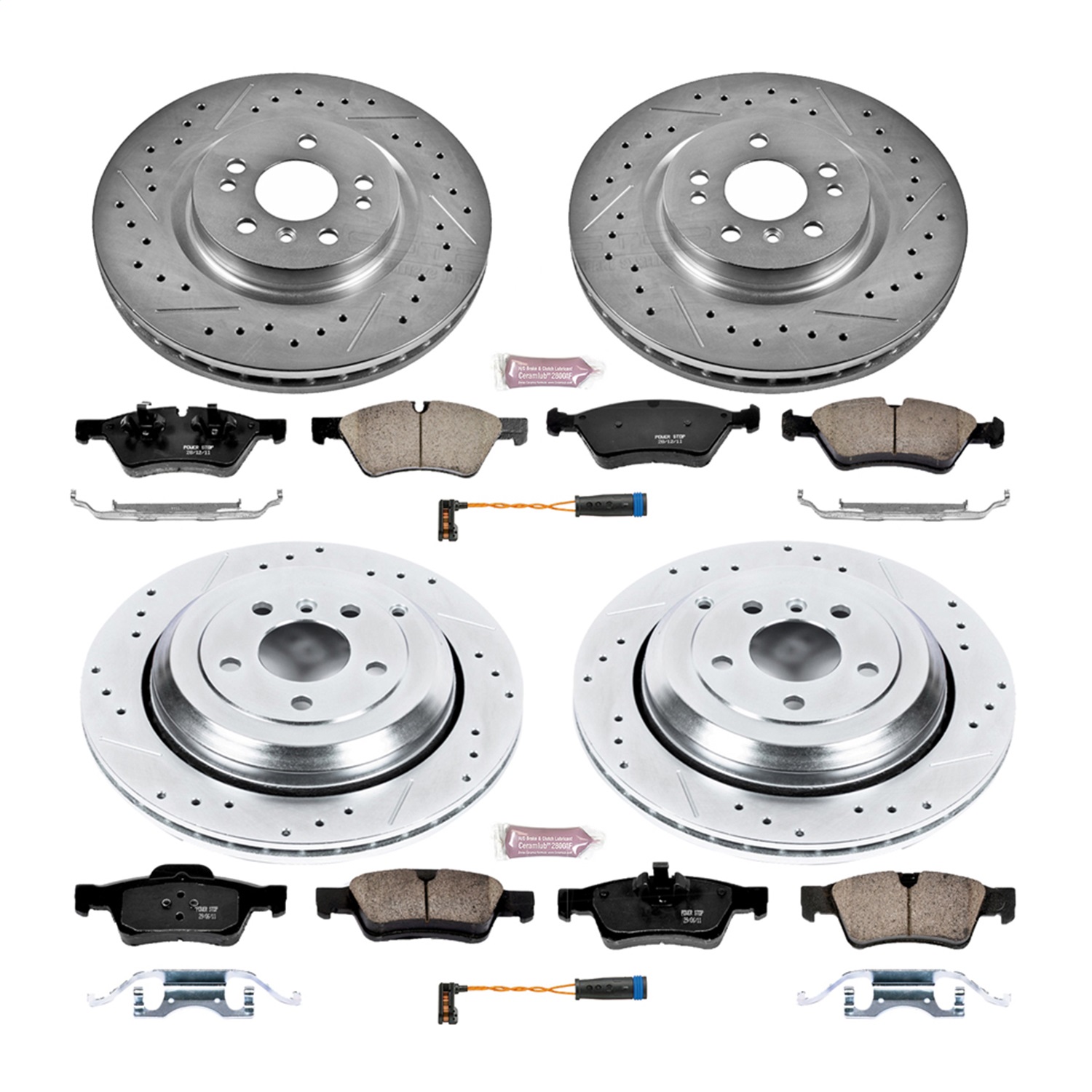 Power Stop - K6711 - Front and Rear - Disc Brake Pad and Rotor Kit