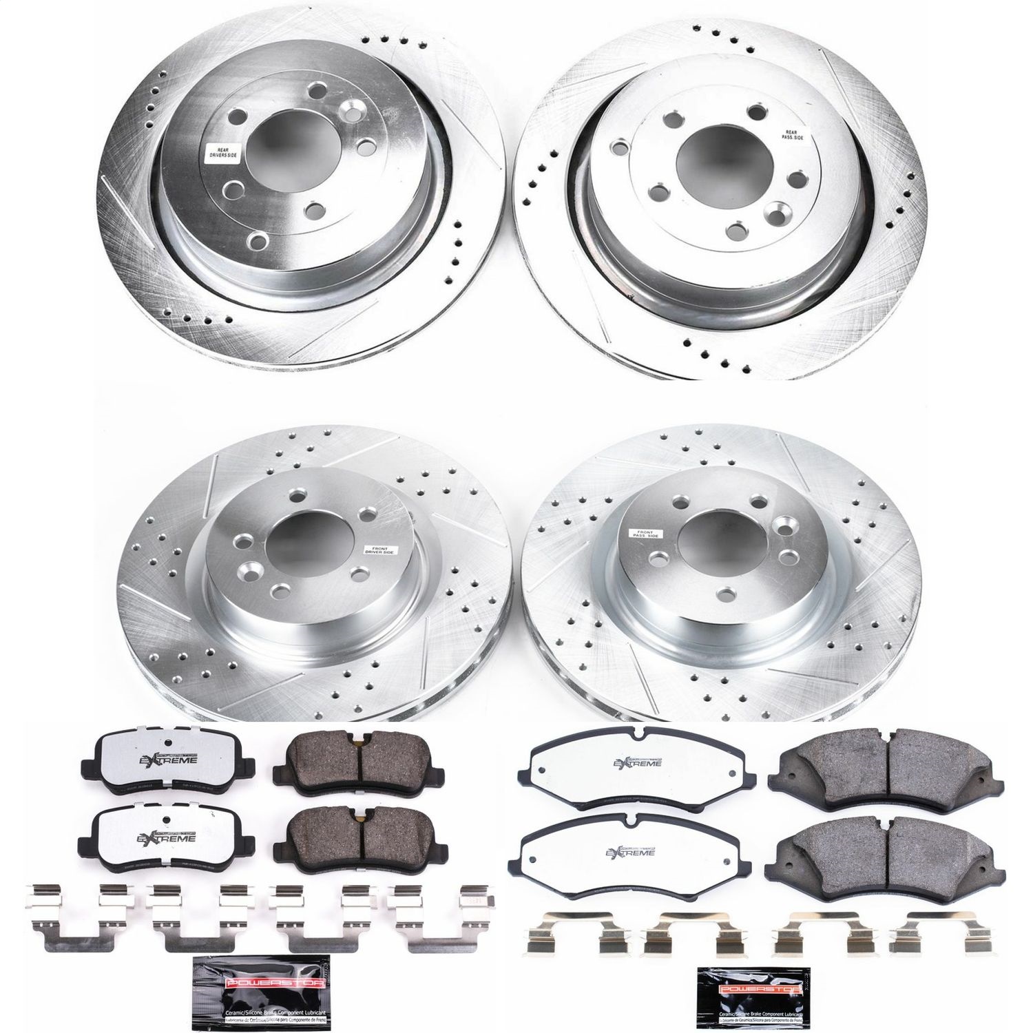 Power Stop - K6720-36 - Front and Rear - Disc Brake Pad and Rotor Kit