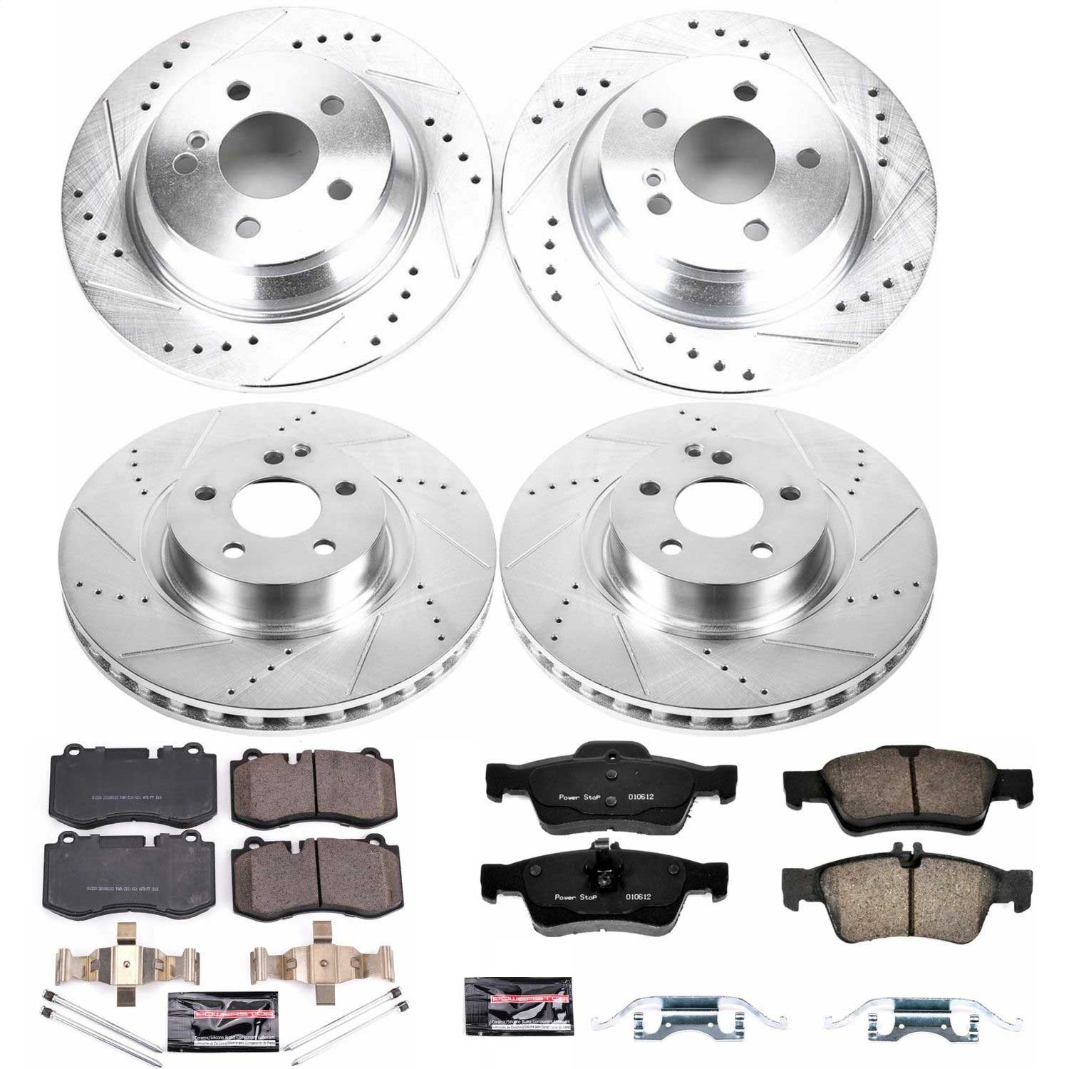 Power Stop - K6758 - Front and Rear - Disc Brake Pad and Rotor Kit