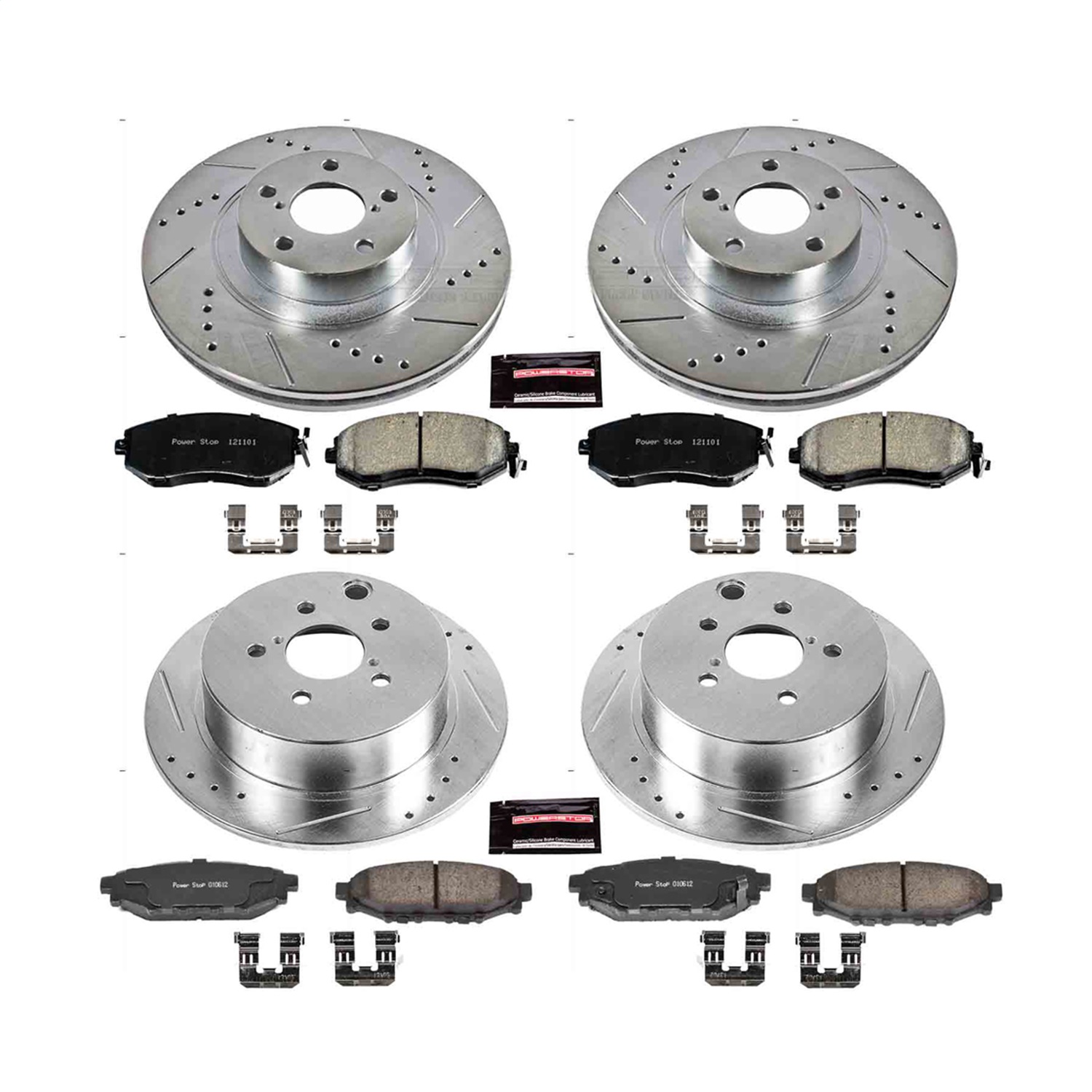 Power Stop - K6762 - Front and Rear - Disc Brake Pad and Rotor Kit