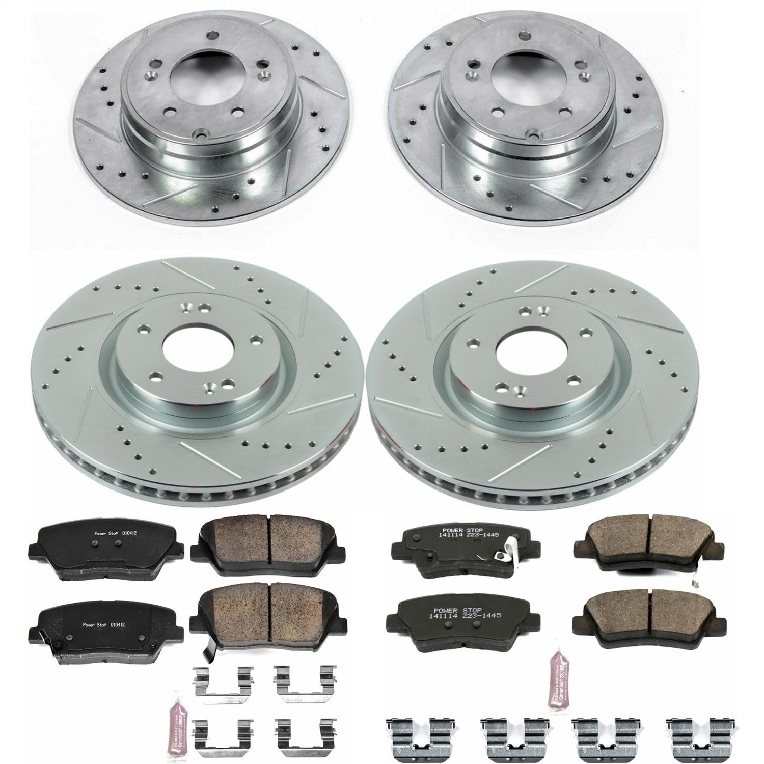 Power Stop - K6765 - Front and Rear - Disc Brake Pad and Rotor Kit