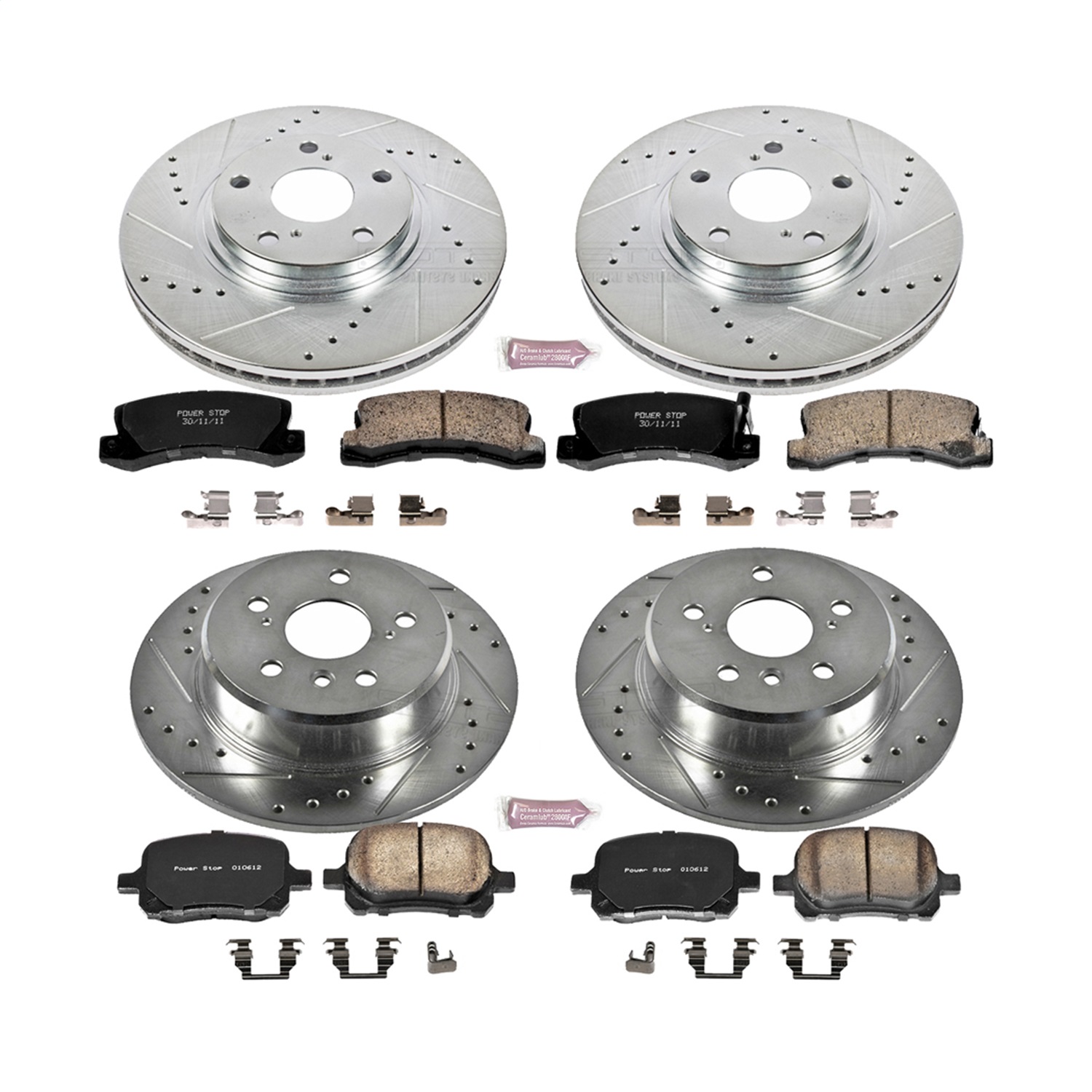 Power Stop - K6782 - Front and Rear - Disc Brake Pad and Rotor Kit
