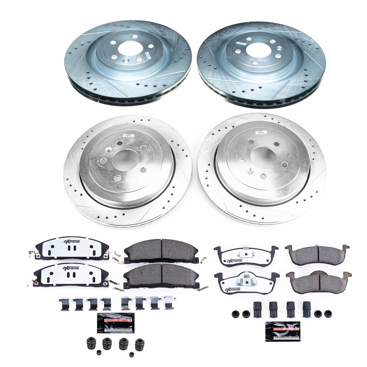 Power Stop - K6804-36 - Front and Rear - Disc Brake Pad and Rotor Kit