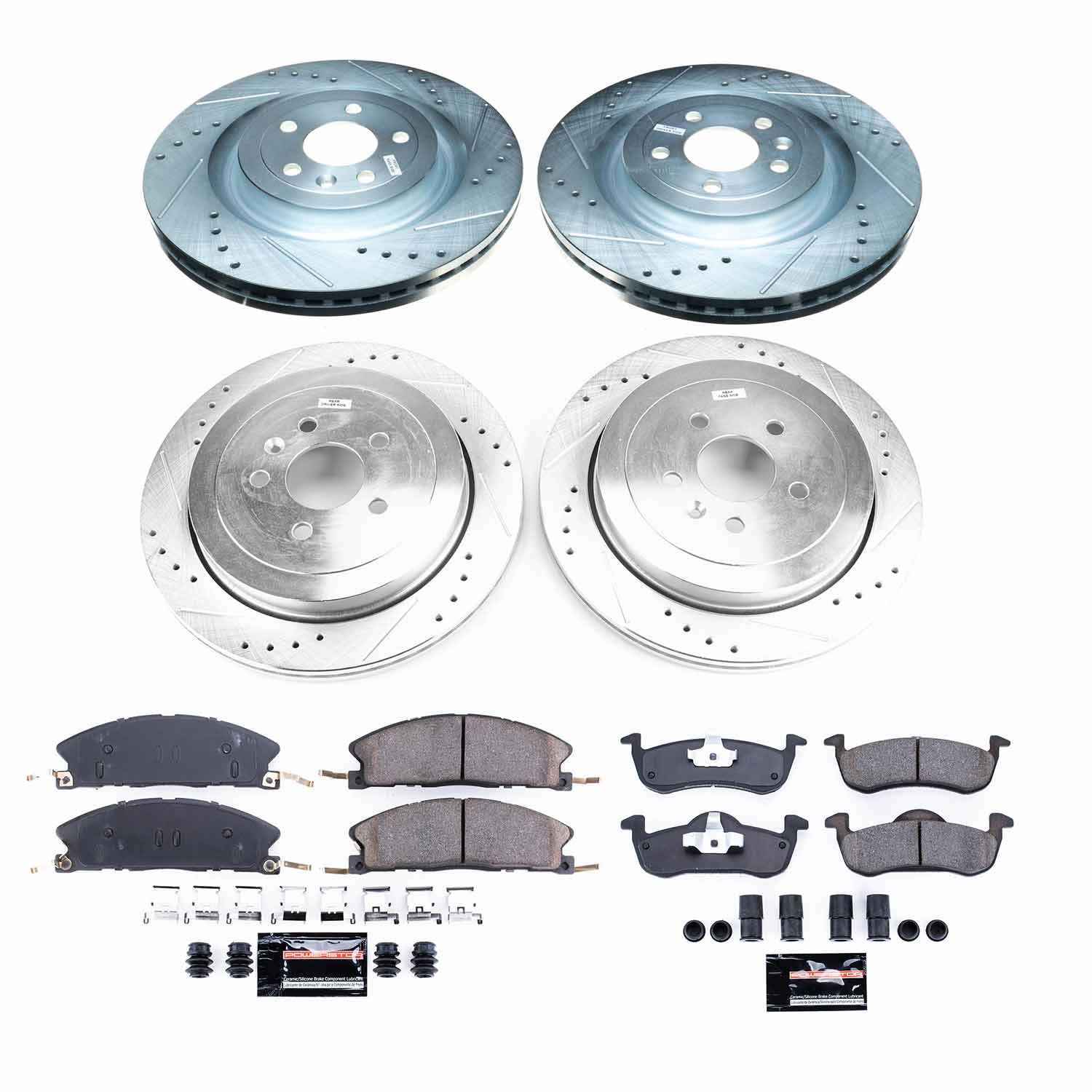 Power Stop - K6804 - Front and Rear - Disc Brake Pad and Rotor Kit