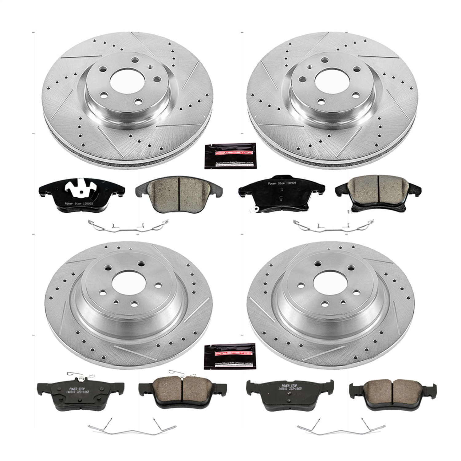 Power Stop - K6815 - Front and Rear - Disc Brake Pad and Rotor Kit