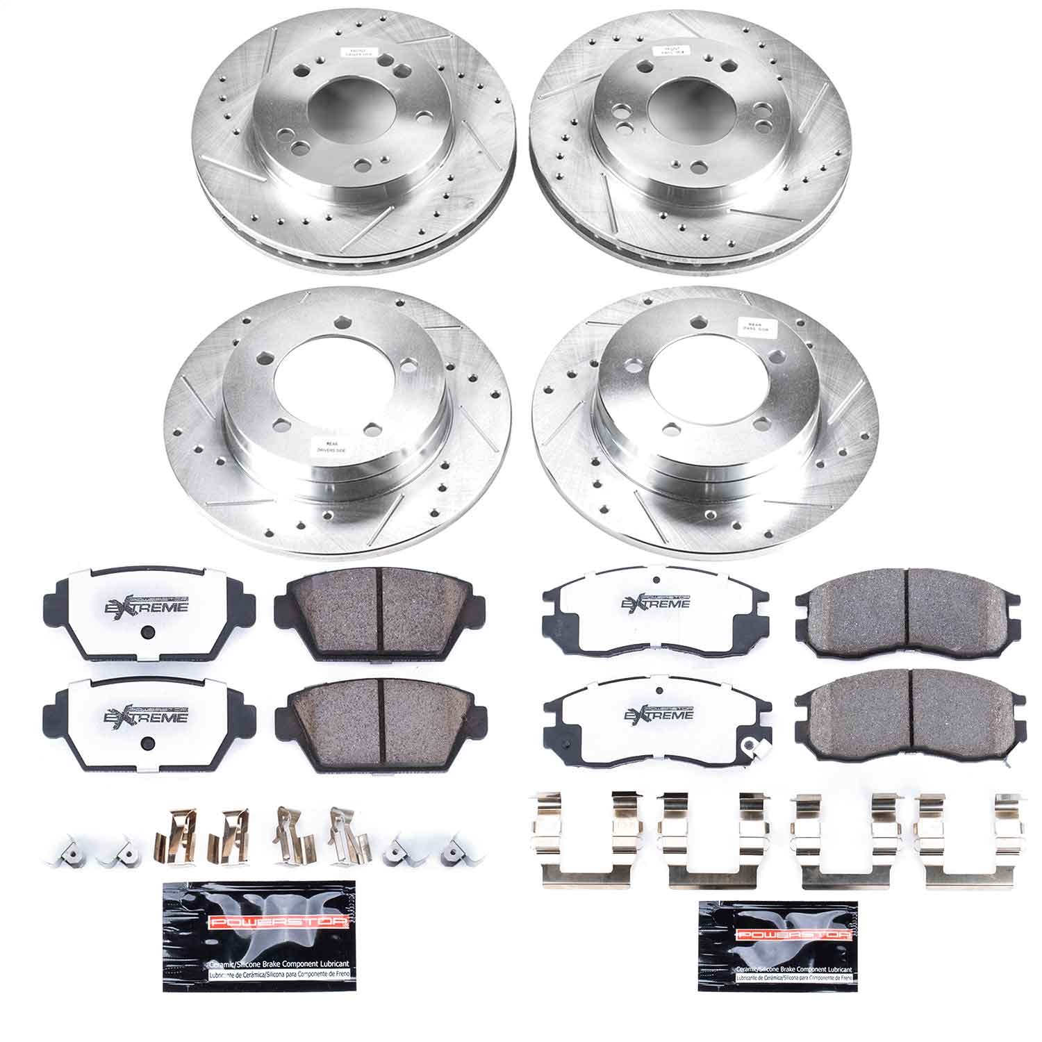 Power Stop - K682-26 - Front and Rear - Disc Brake Pad and Rotor Kit