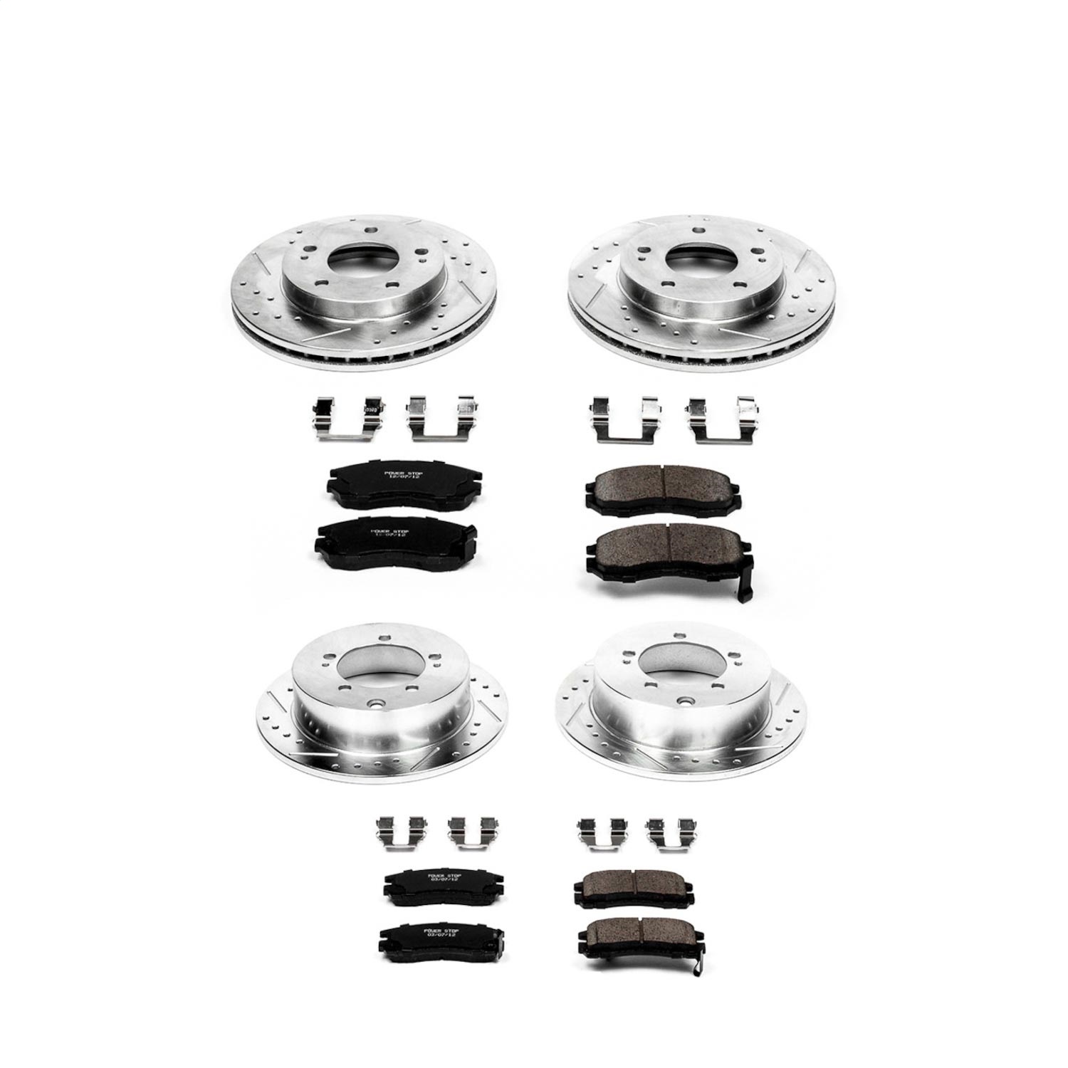 Power Stop - K683 - Front and Rear - Disc Brake Pad and Rotor Kit