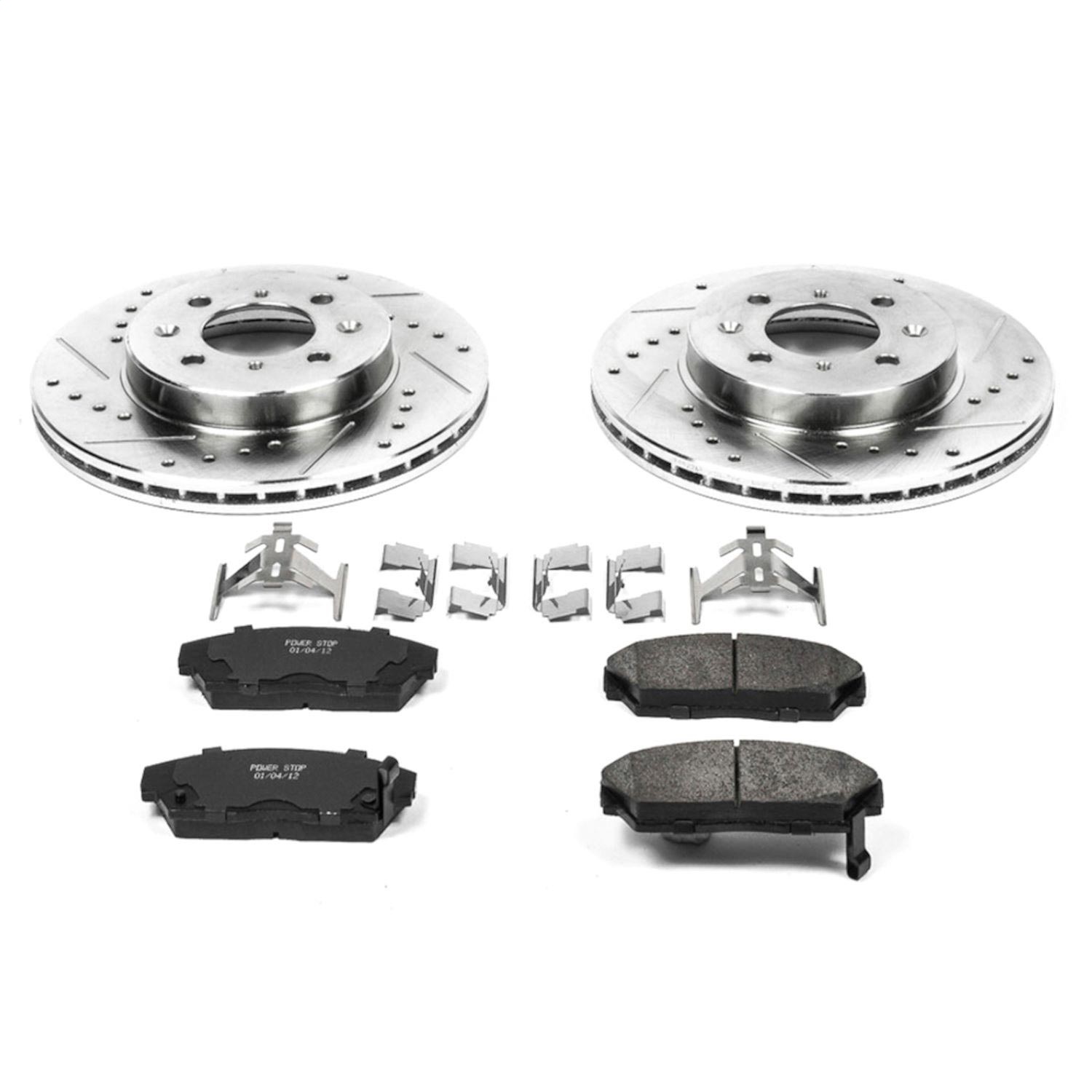 Power Stop - K688 - Front - Disc Brake Pad and Rotor Kit