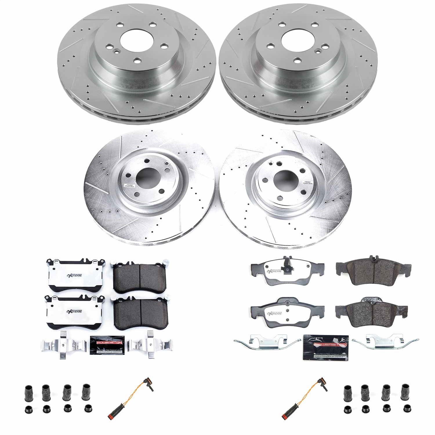 Power Stop - K6885-26 - Front and Rear - Disc Brake Pad and Rotor Kit