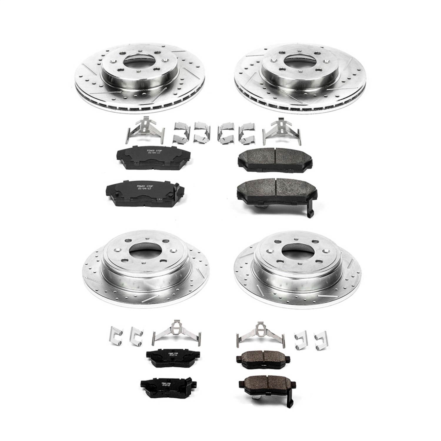 Power Stop - K689 - Front and Rear - Disc Brake Pad and Rotor Kit